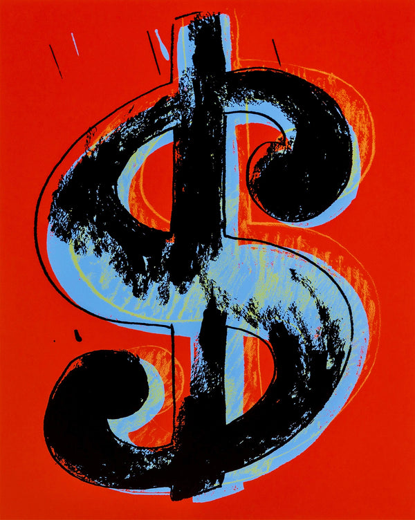 Andy Warhol, Dollar Sign, Red, Official Limited Edition, Sunday B. Morning, Silkscreen