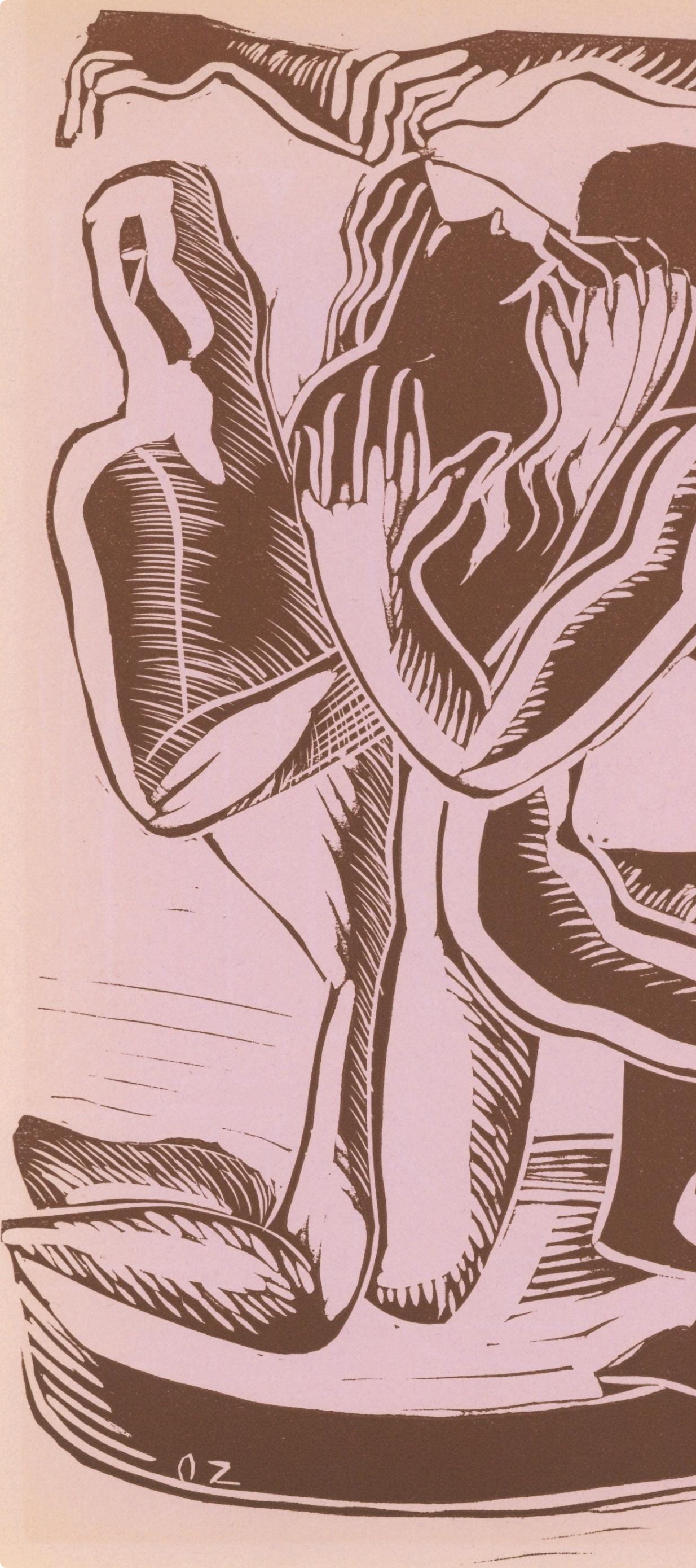 Ossip Zadkine, Composition, XXe siècle, Limited Edition Linocut
