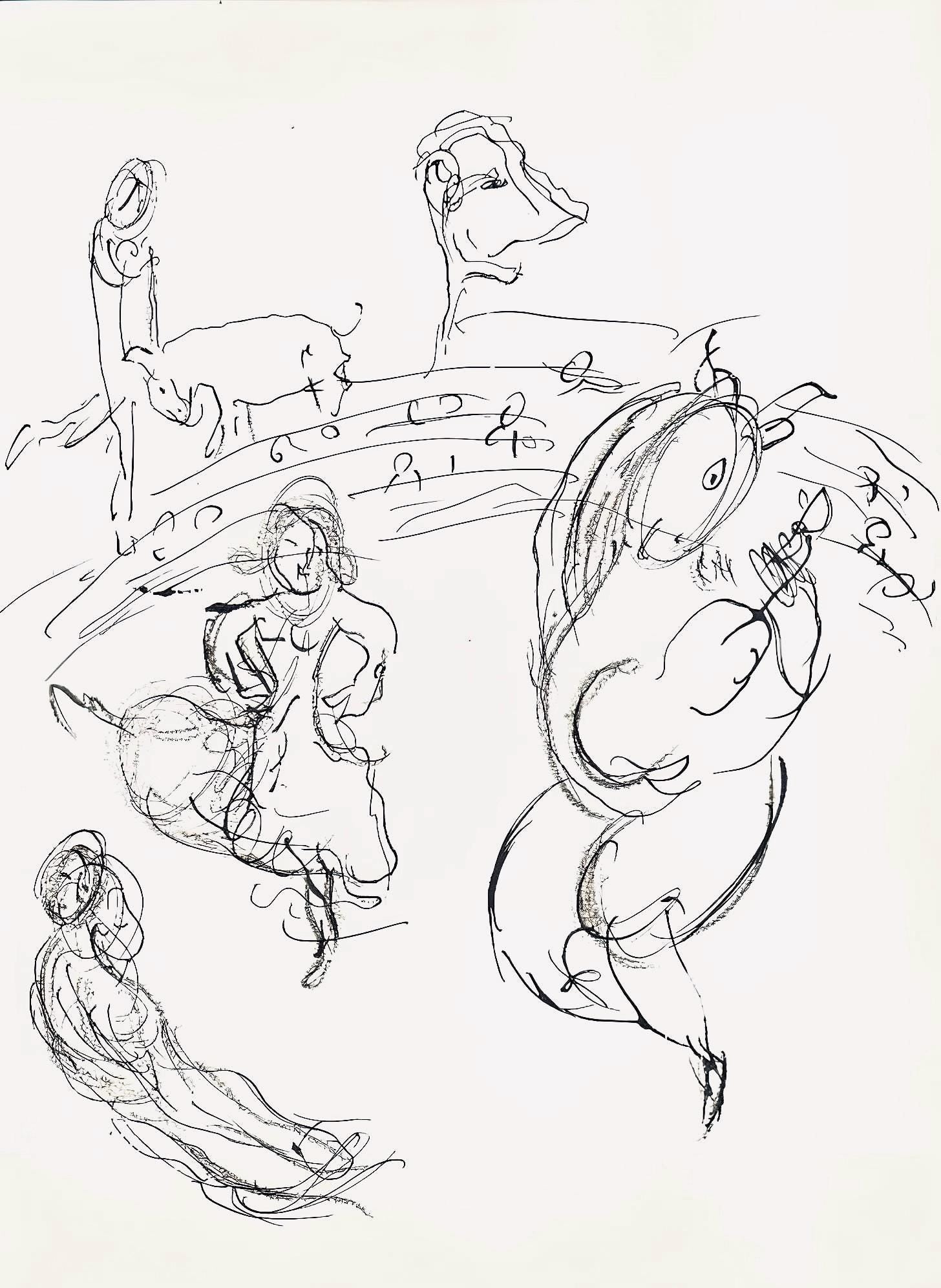 Marc Chagall, Composition (Cramer 61), Le Plafond de l'Opéra de Paris, Limited Edition Lithograph