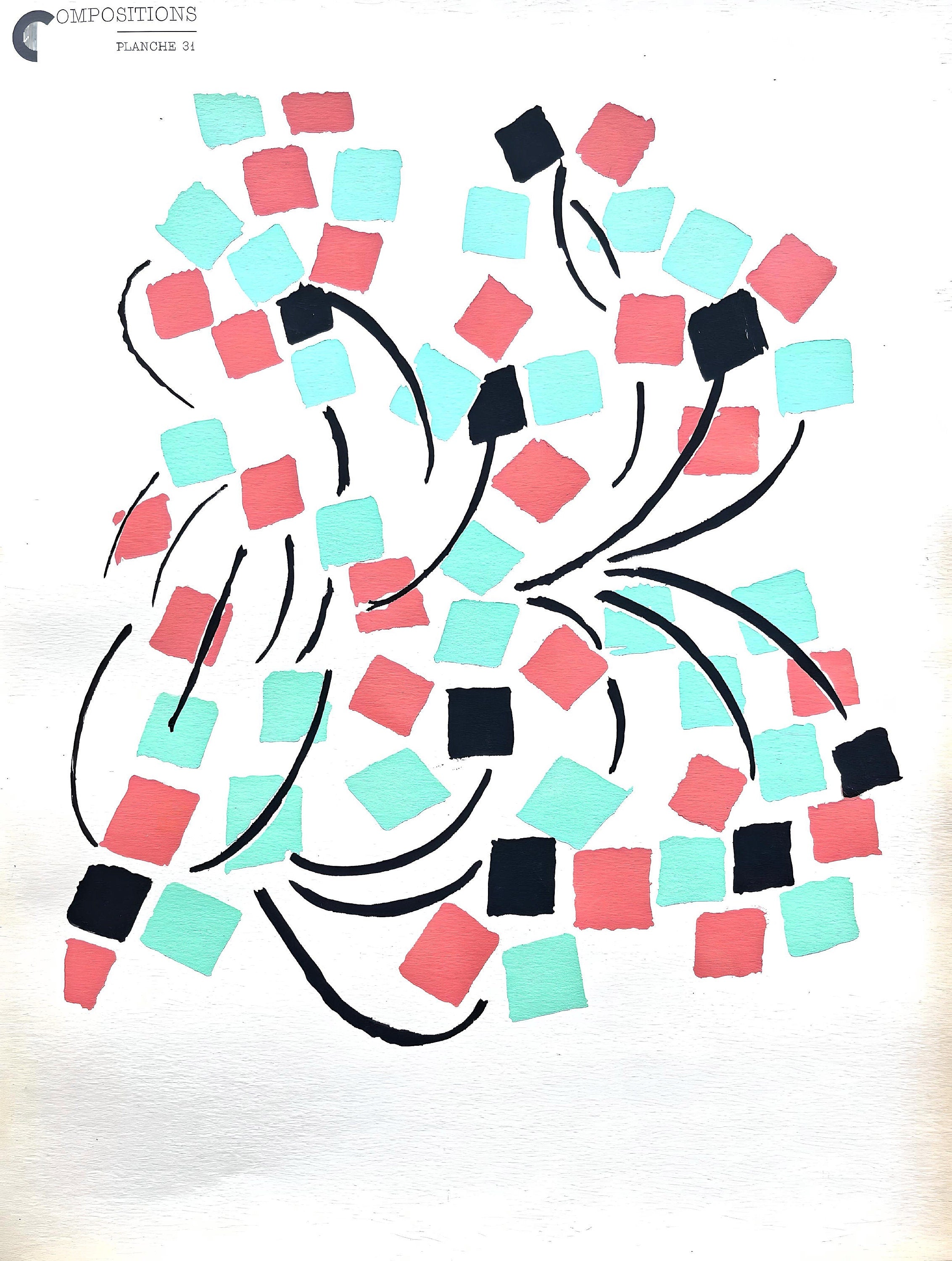 Sonia Delaunay, Planche No. 31, Compositions, couleurs, idées: Sonia Delaunay, Limited Edition Lithograph