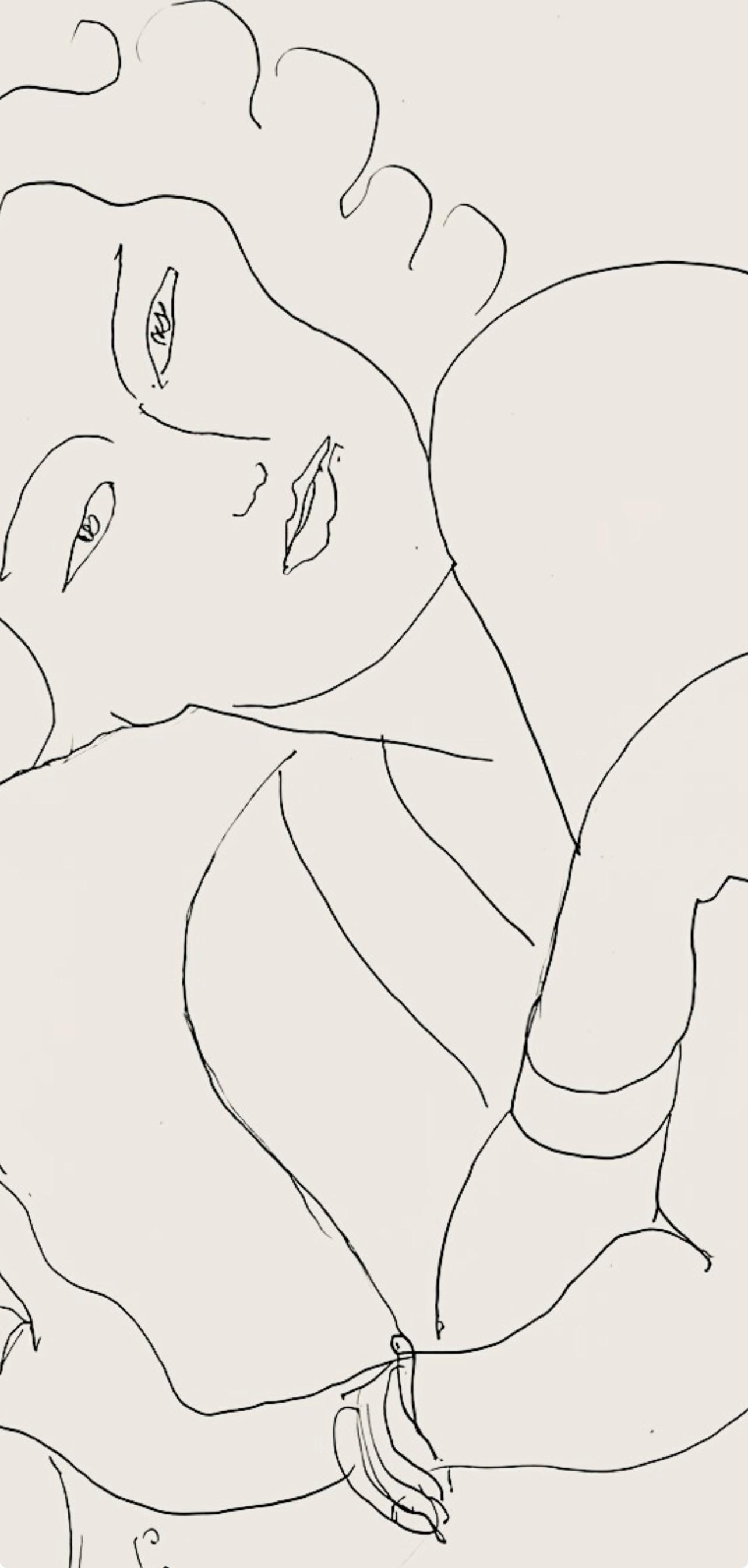 Henri Matisse, Série F, var. 3 (Duthuit 9), Henri Matisse, Dessins, Thèmes et variations, Limited Edition Lithograph