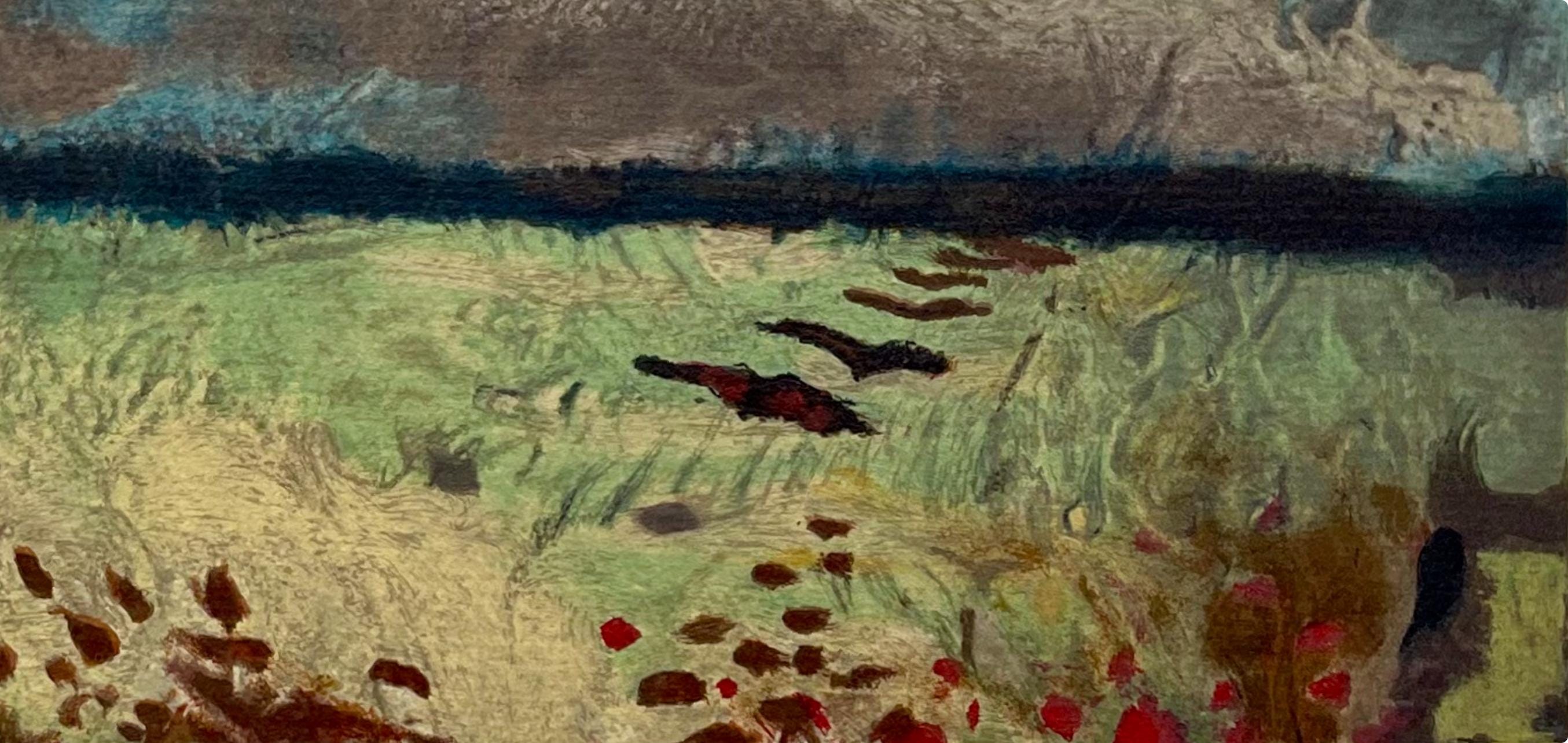 Georges Braque, Paysage aux coquelicots, Varengeville, Limited Edition Lithograph