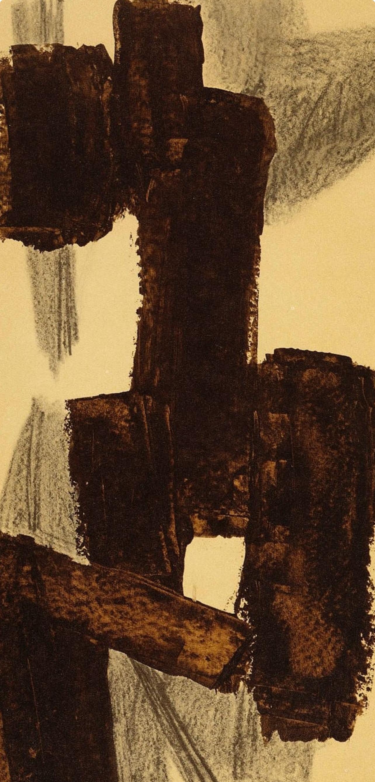 Pierre Soulages, Composition, Pierre Soulages, Peintres d'aujourd'hui, Limited Edition Lithograph