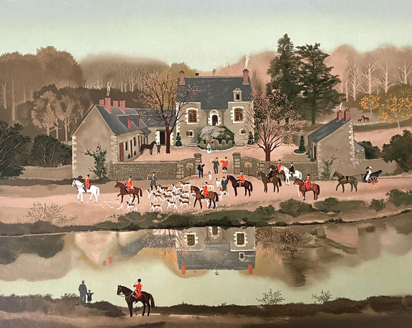 Michel Delacroix, La Sortie du Chenil, Limited Edition Lithograph