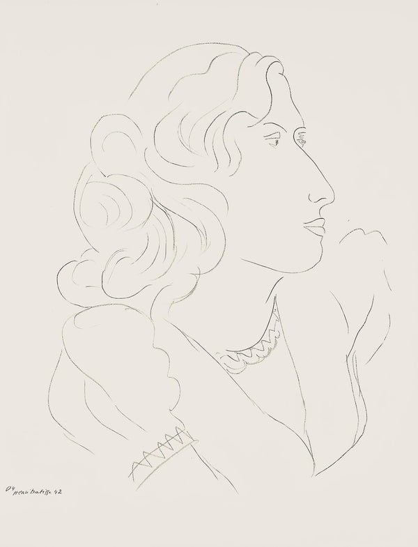 Henri Matisse, Série O, var. 4 (Duthuit 9), Henri Matisse, Dessins, Thèmes et variations, Limited Edition Lithograph