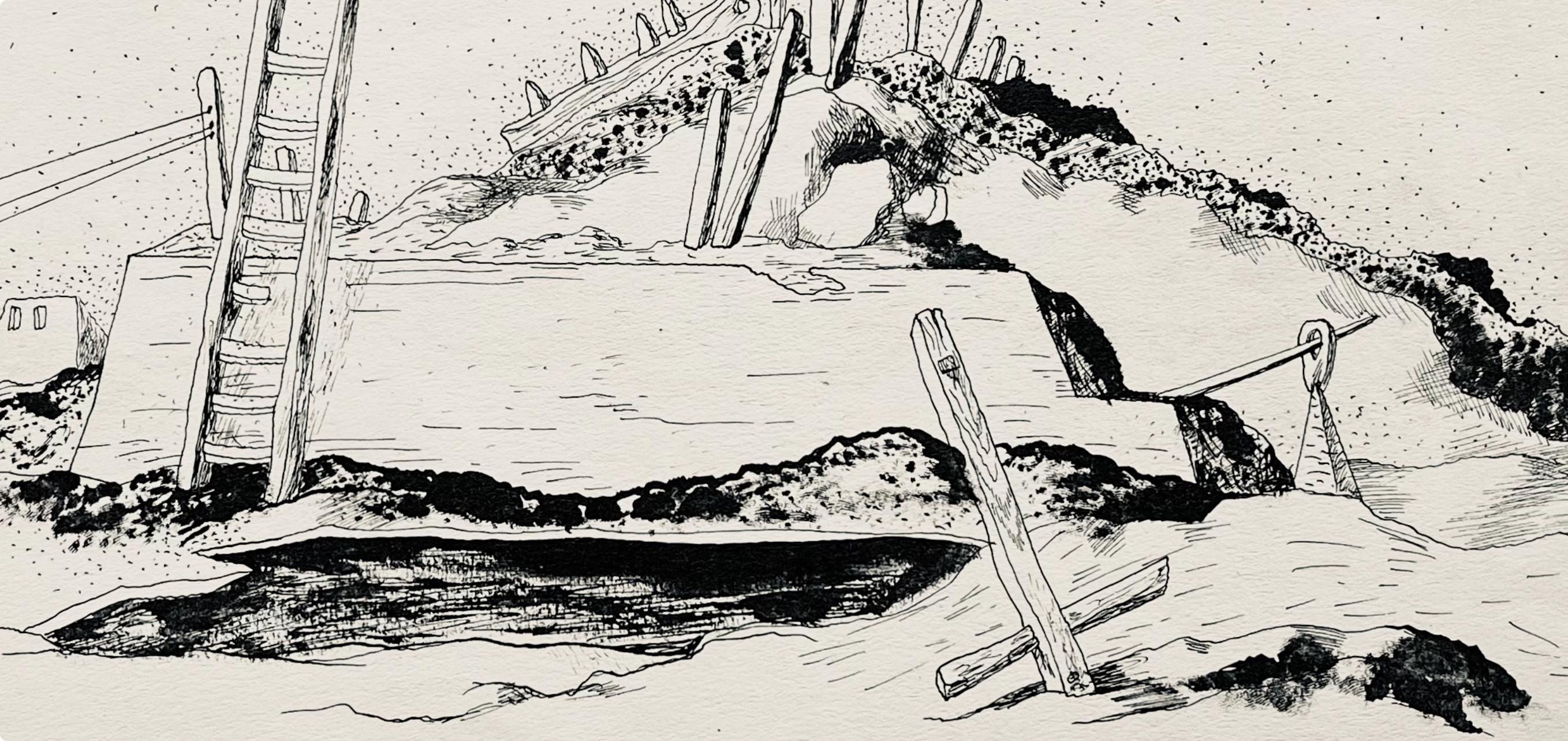 Jean Lurçat, aprèsça on recommence, huit dessins à la plume, Limited Edition Lithograph
