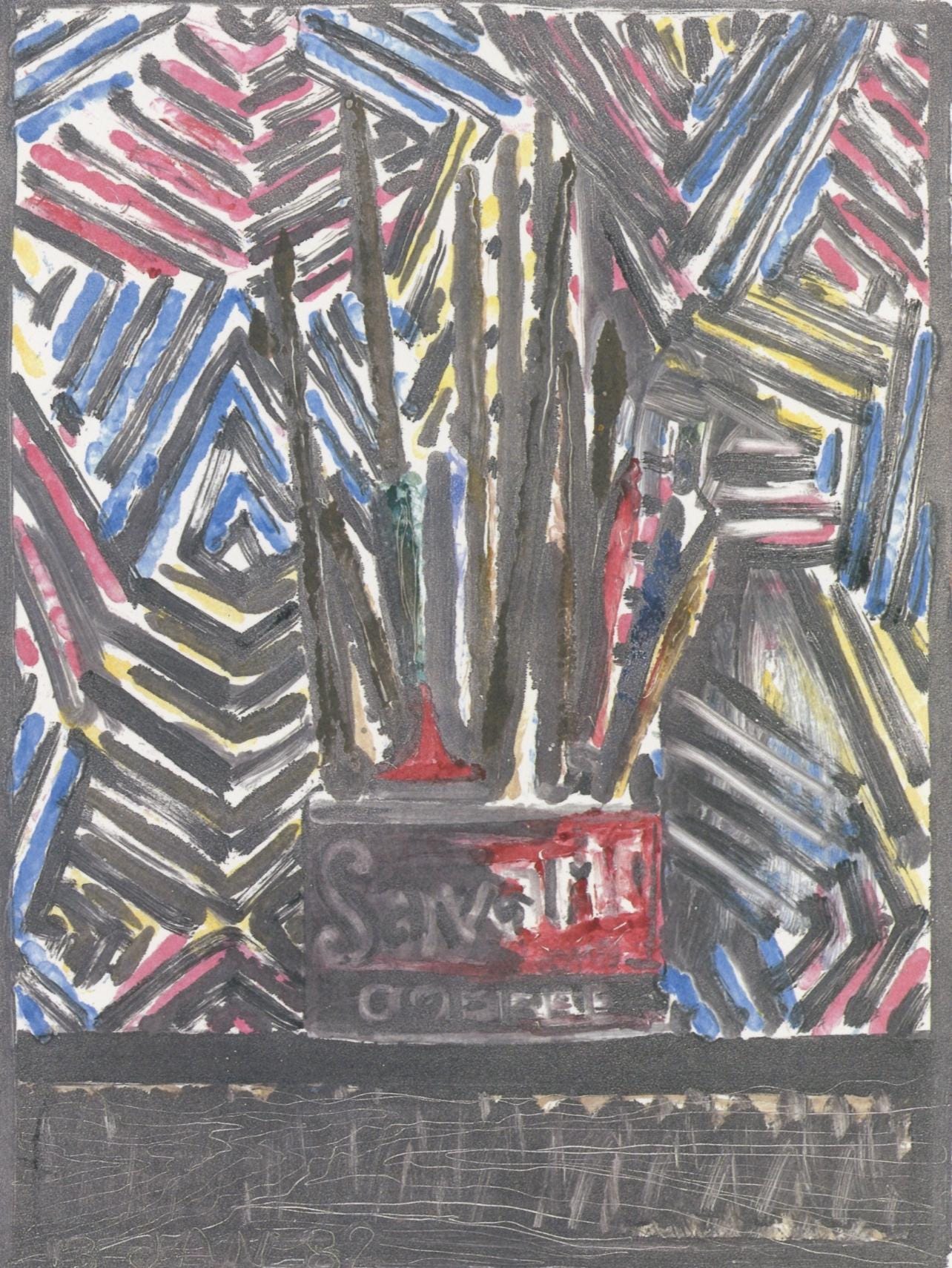 Jasper Johns, Composition, Jasper Johns, 17 Monotypes, Limited Edition Héliogravure