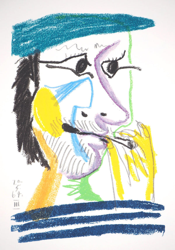 Pablo Picasso, Composition, Le Goût du Bonheur (Cramer 148; Bloch 2013), Limited Edition Mixed Media Lithograph