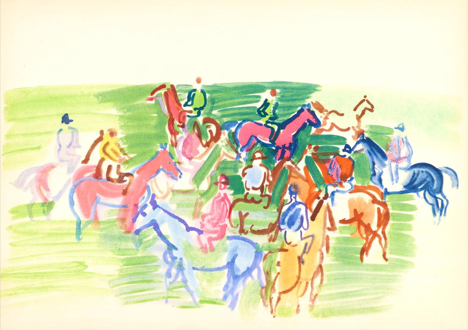 Raoul Dufy, Paddock, Douze Contemporains, Limited Edition Lithograph