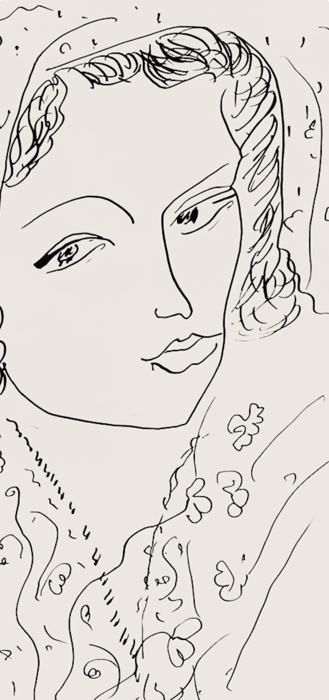 Henri Matisse, Série I, var. 3 (Duthuit 9), Henri Matisse, Dessins, Thèmes et variations, Limited Edition Lithograph