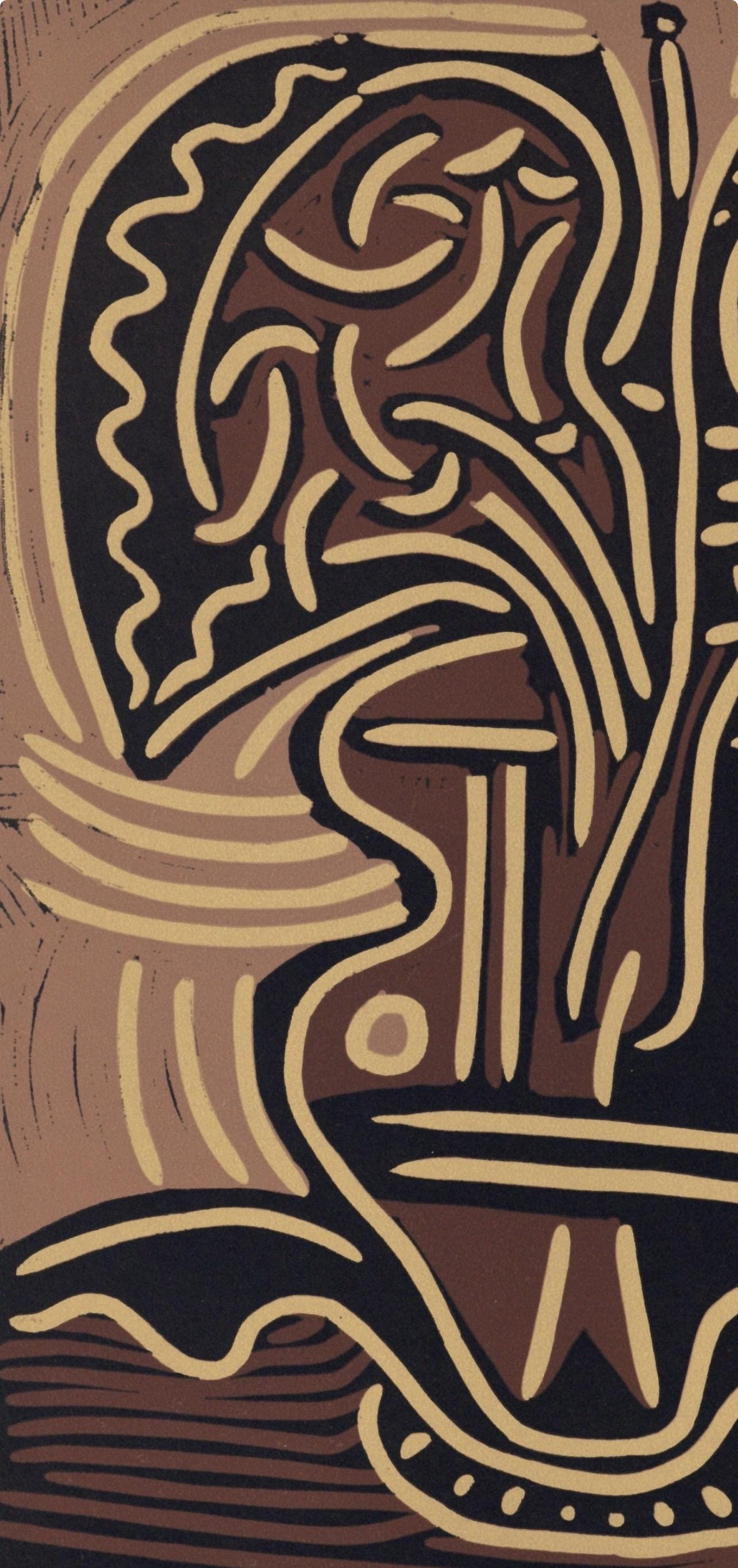 Pablo Picasso, Bouquet in a Vase (Orozco 214), Grabados al linóleo, Limited Edition Linocut