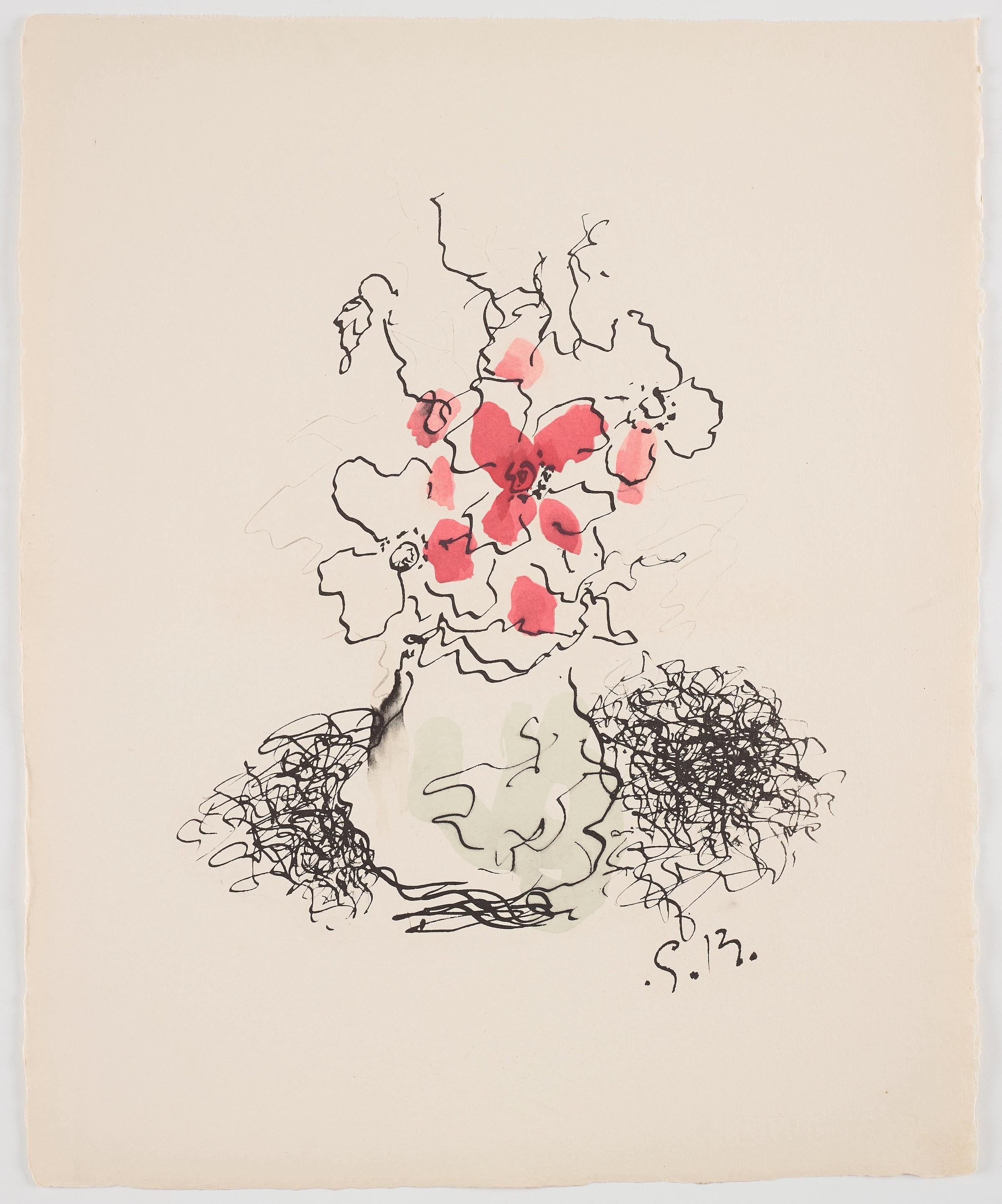 Georges Braque, Composition, Braque Espaces, 13 Dessins, Lavis, Aquarelles, Limited Edition Lithograph