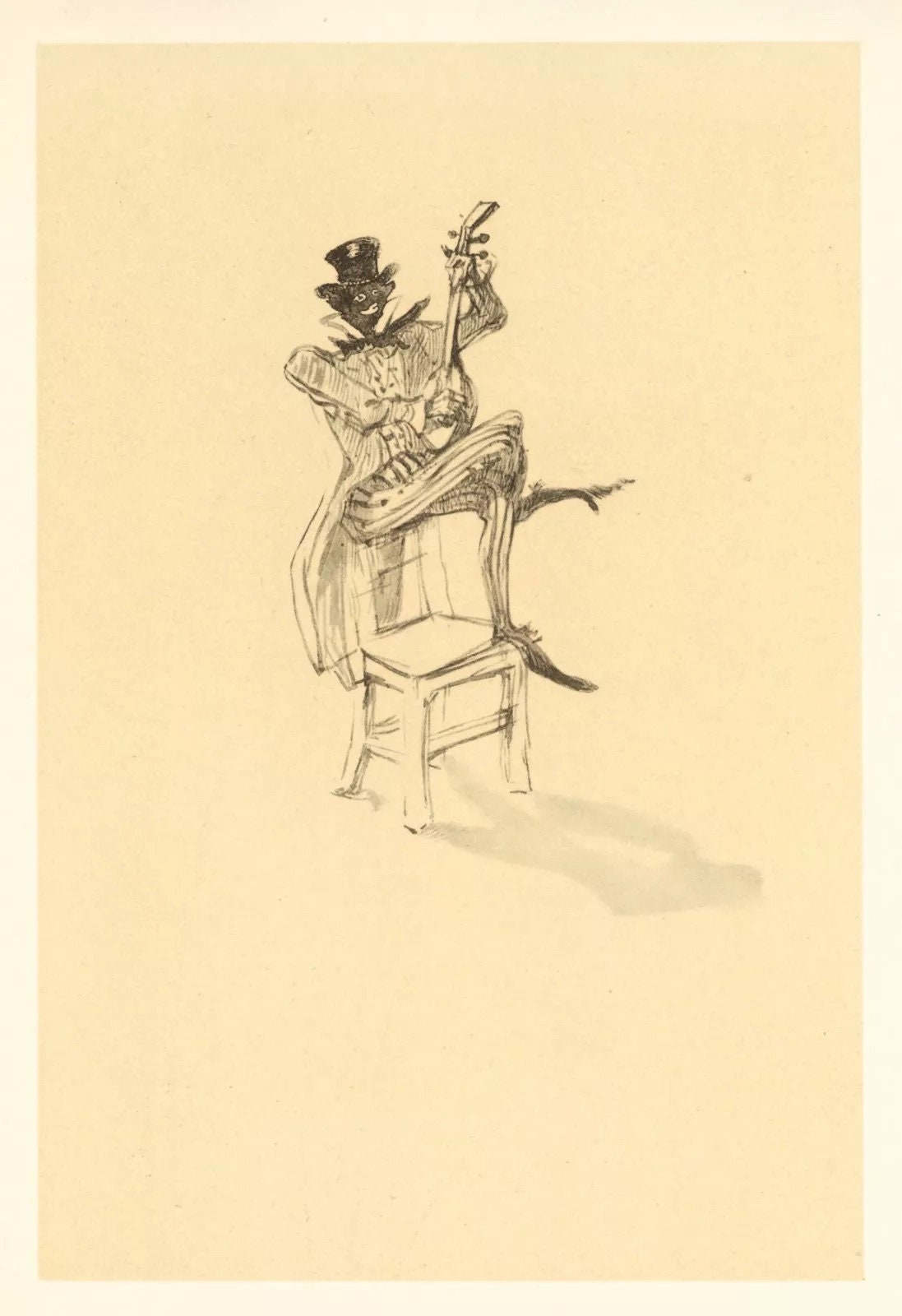 Henri de Toulouse-Lautrec, Nègre jouant du banjo, The Circus by Toulouse-Lautrec, Limited Edition Lithograph