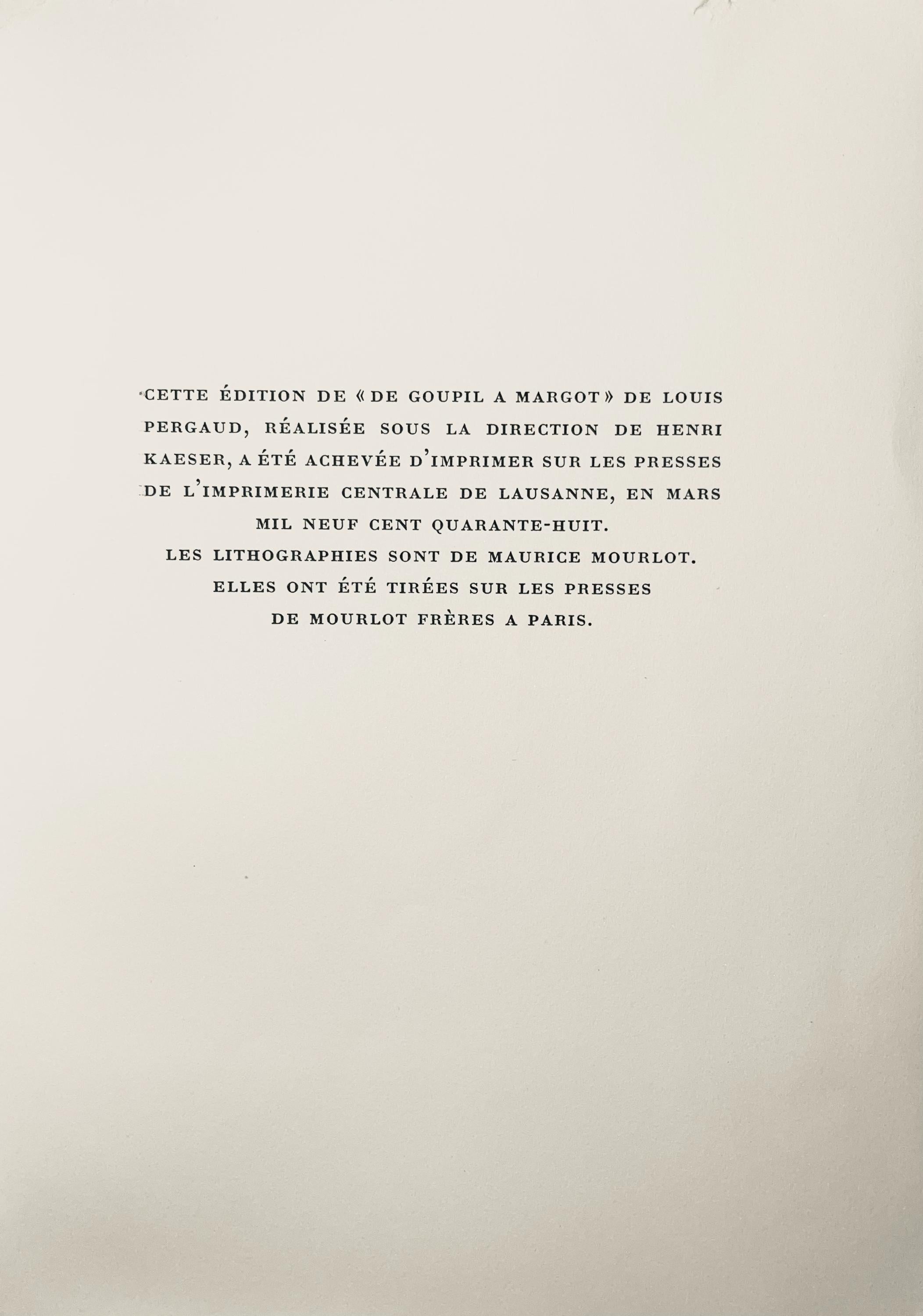 Maurice Mourlot, Composition, de Goupil a Margot, Histoires De Bêtes, Limited Edition Lithograph