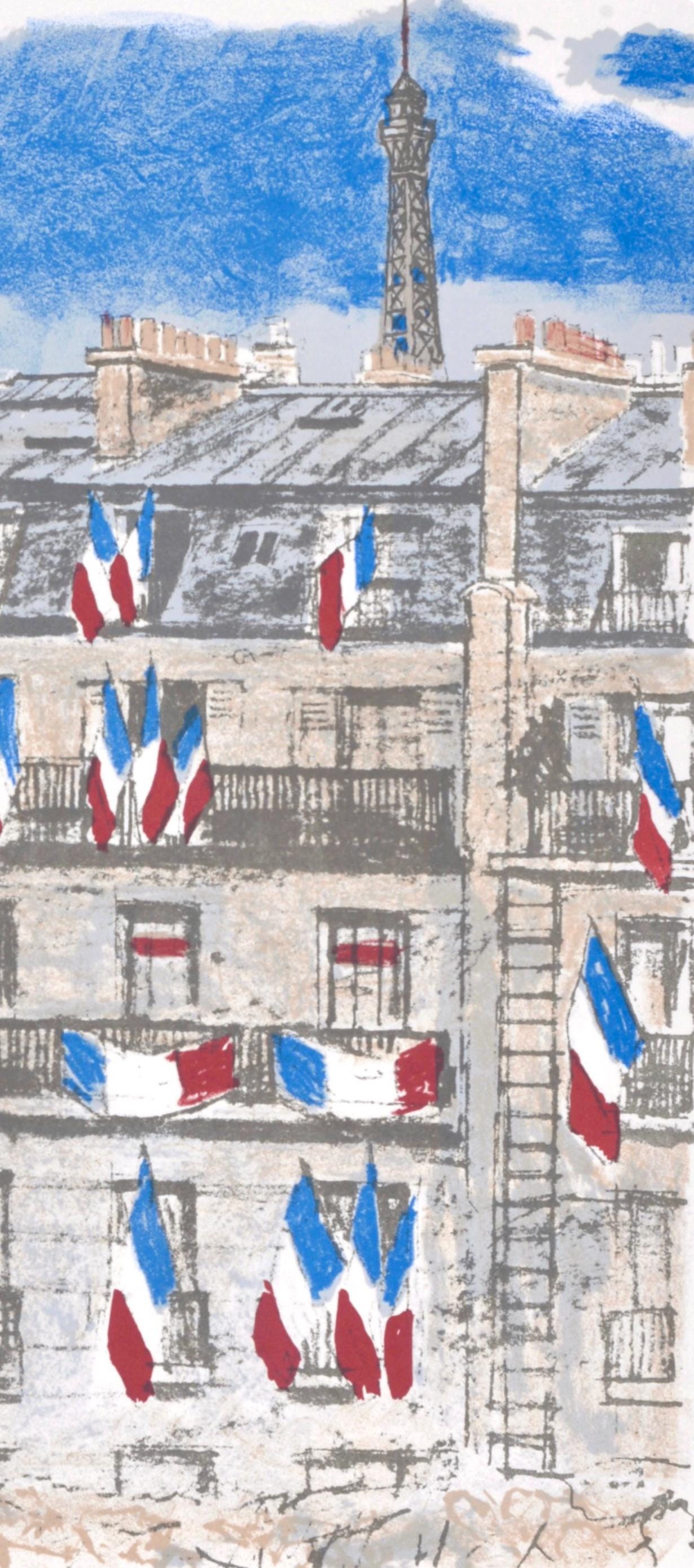 Maurice Brianchon, Le Tricolore, Regards sur Paris, Limited Edition Lithograph