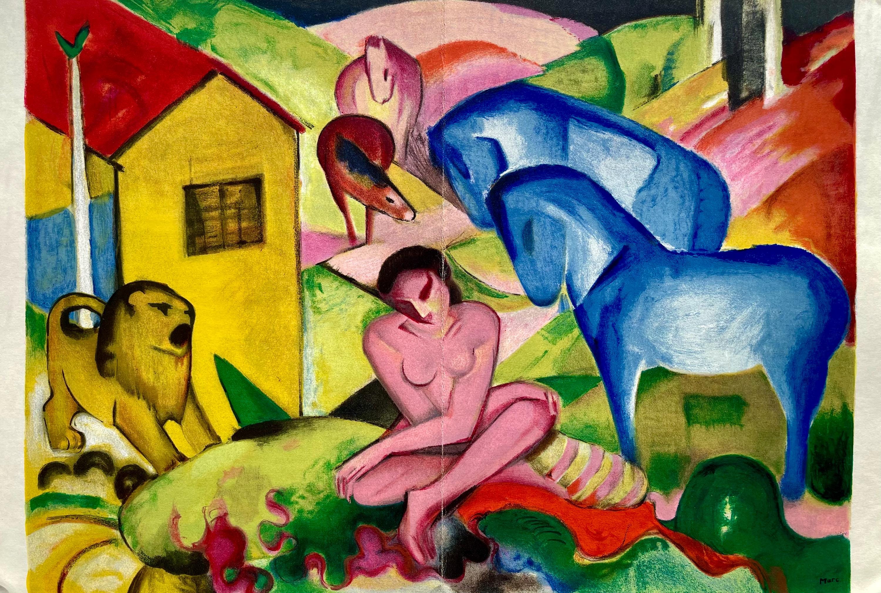 Franz Marc, Der Traum, Derrière le miroir, Limited Edition Lithograph