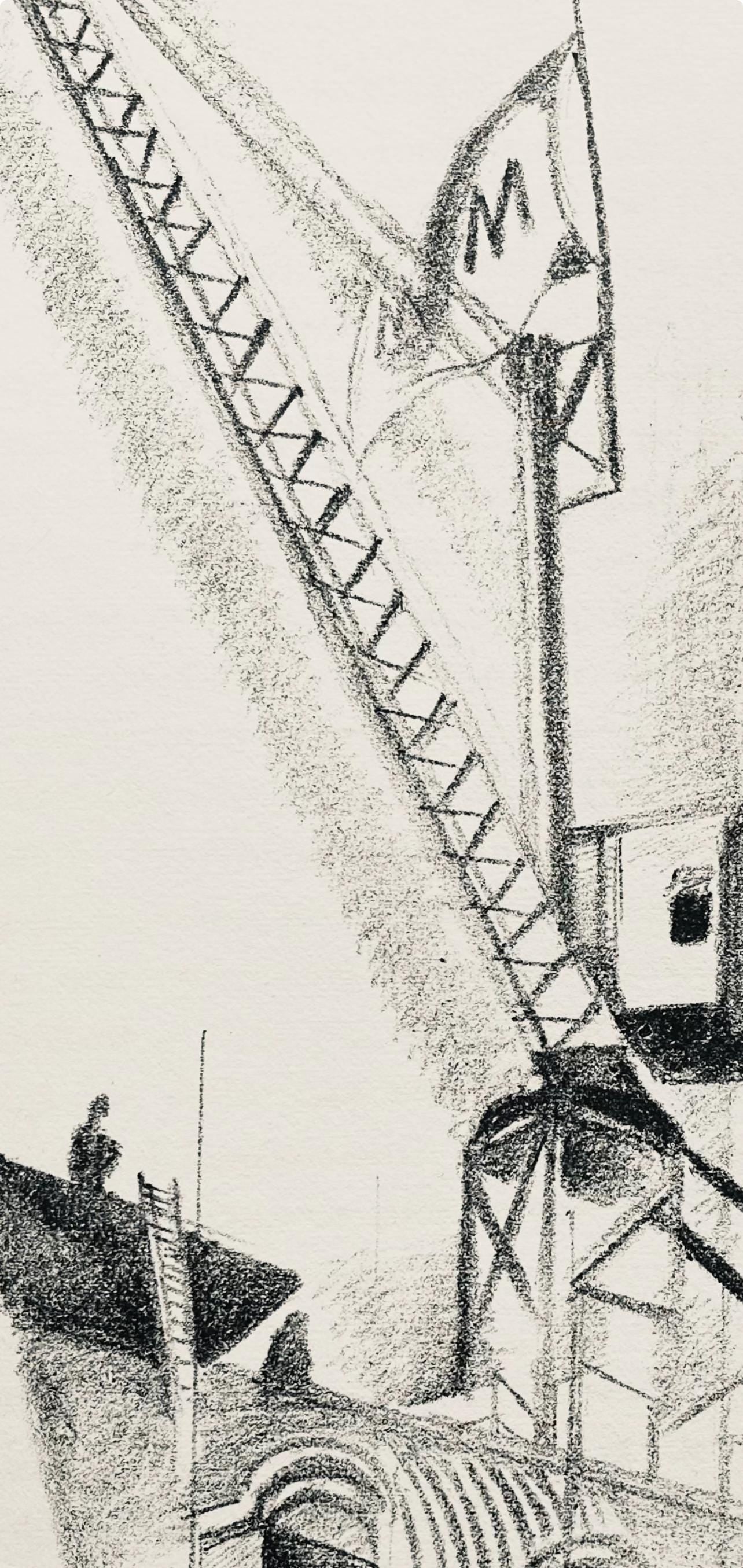 Robert Delaunay, La grue (Habasque 720-728), Allo! Paris!, Limited Edition Lithograph