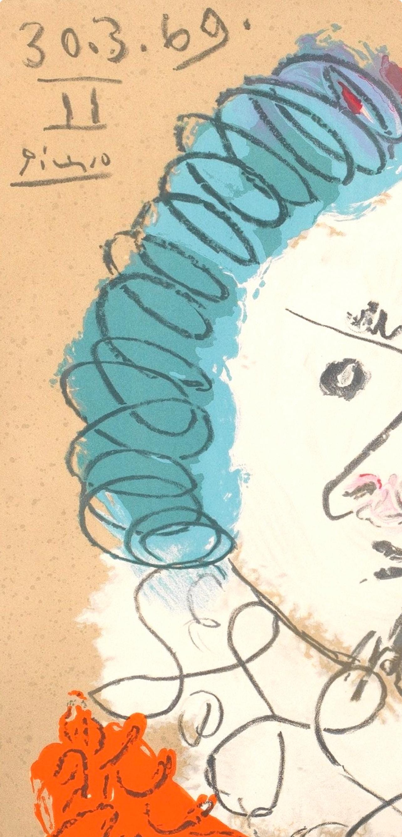 Pablo Picasso, Composition (Orozco 207-261), Vingt-Neuf Portraits Imaginaires, Limited Edition Lithograph