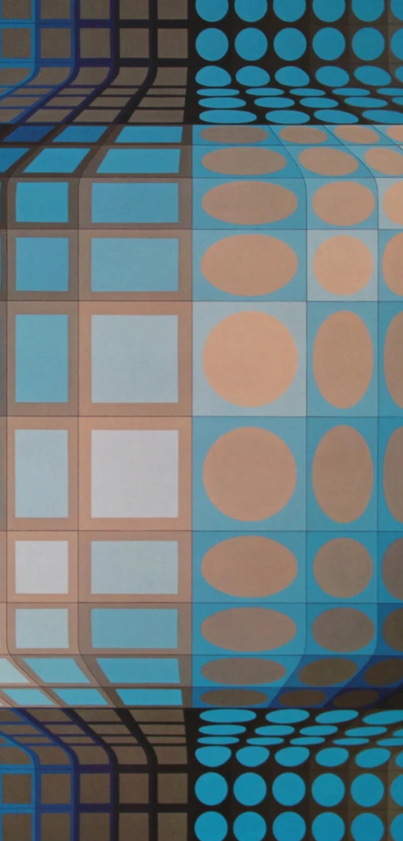 Victor Vasarely, Composition, Progressions II, Limited Edition Héliogravure