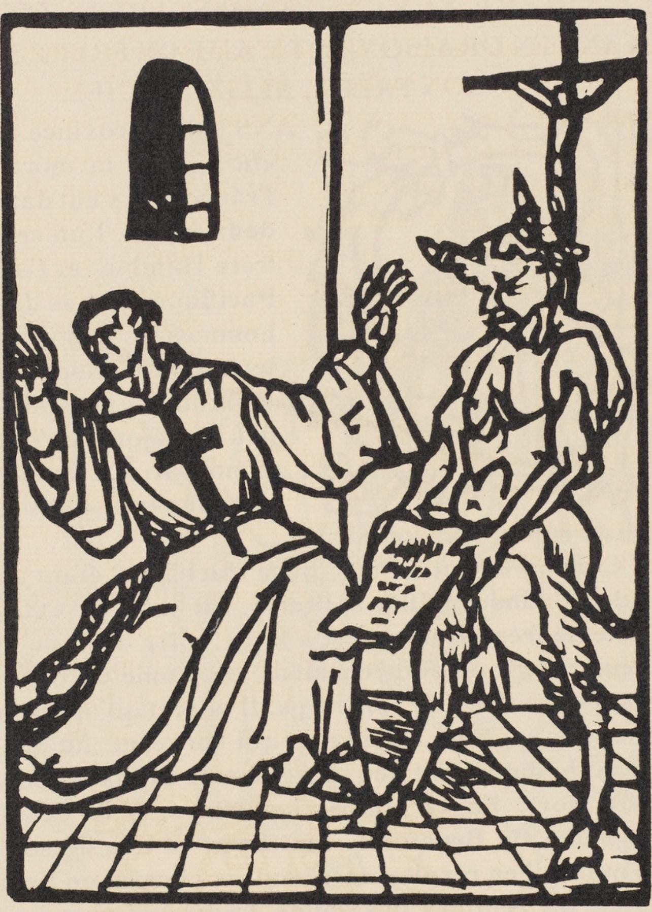 Émile Bernard, Composition (Morane, No. 100), Les Petites Fleurs de St. Françoise, Limited Edition Woodcut