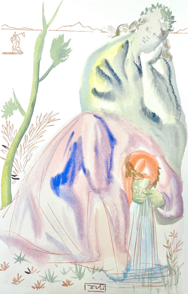 Salvador Dali, Fegefeuer XXI (Field 189-200; Michler/Löpsinger 1039-1138), Die Göttliche Komödie, Signed, Limited Edition Woodcut