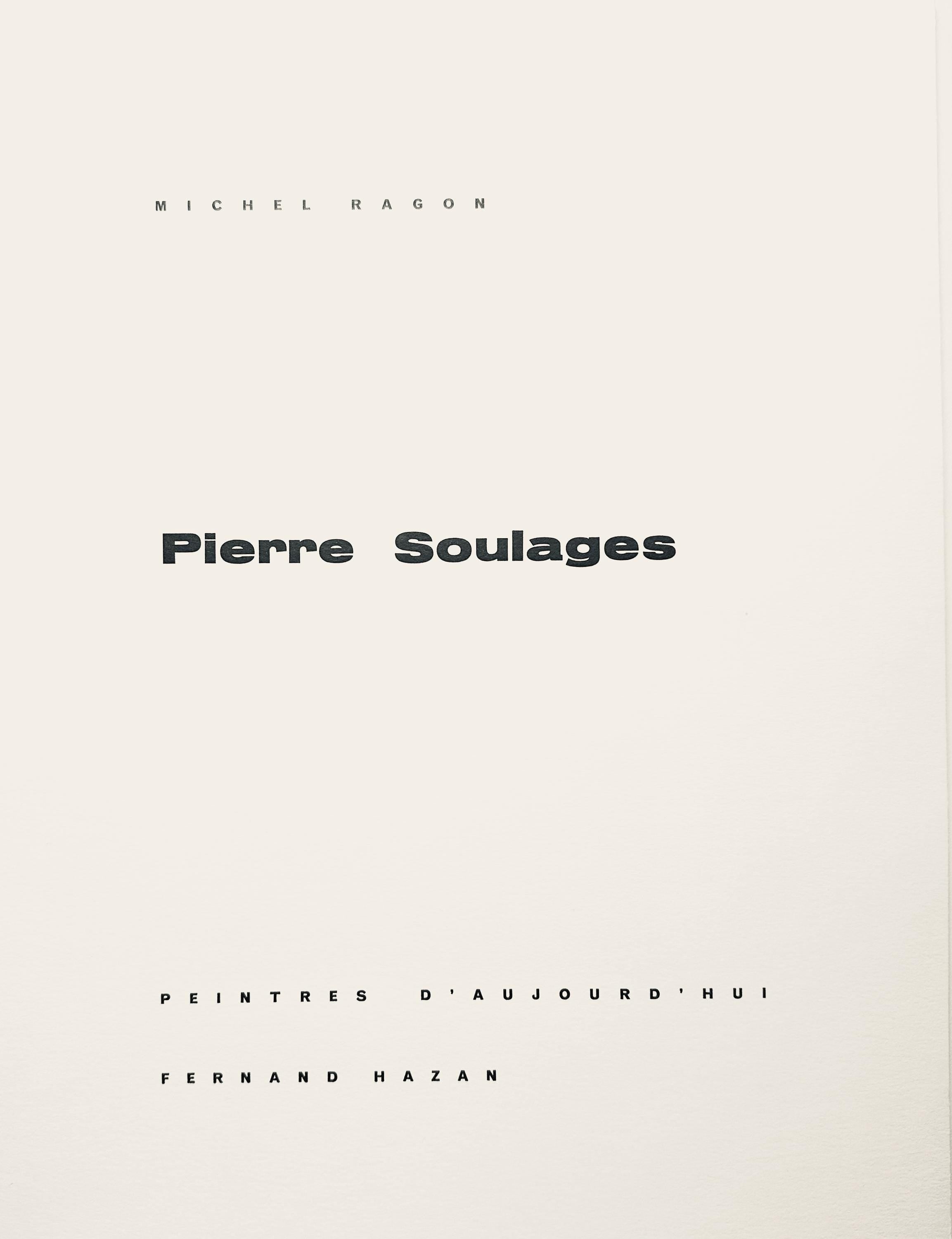 Pierre Soulages, Composition, Pierre Soulages, Peintres d'aujourd'hui, Limited Edition Lithograph
