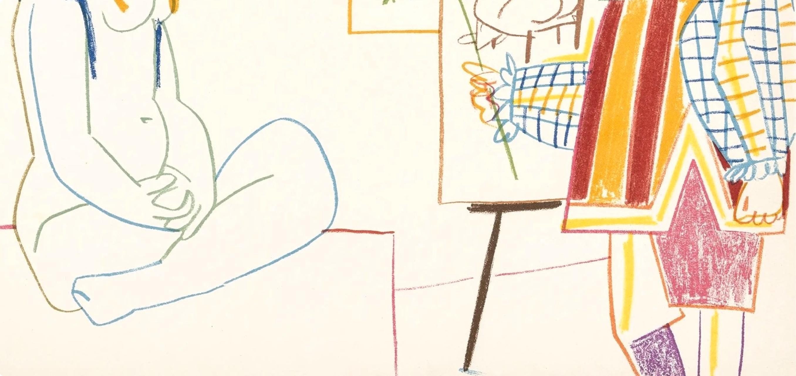 Pablo Picasso, Composition, Picasso and the Human Comedy, Verve: Revue Artistique et Littéraire, Limited Edition Lithograph