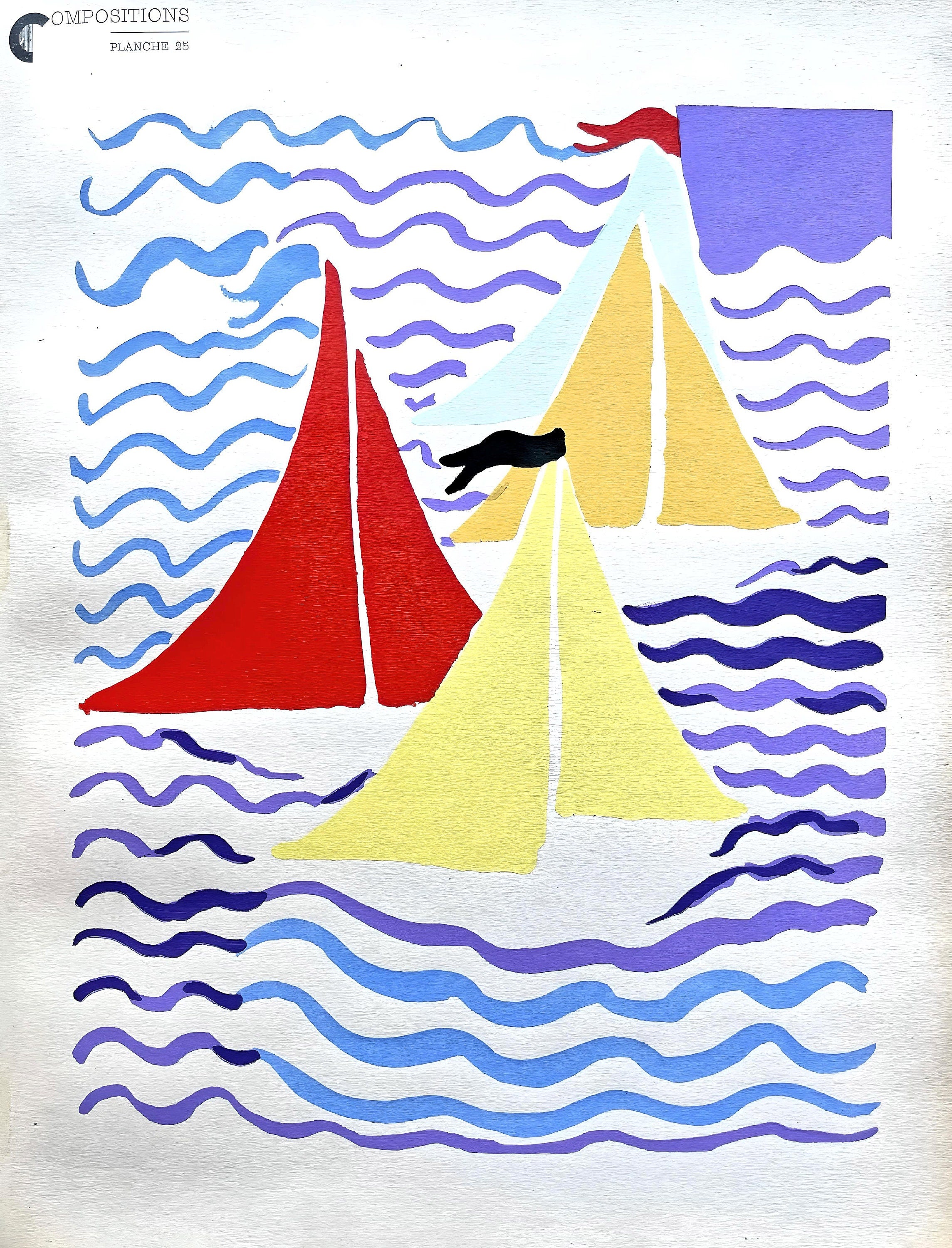 Sonia Delaunay, Planche No. 25, Compositions, couleurs, idées: Sonia Delaunay, Limited Edition Lithograph