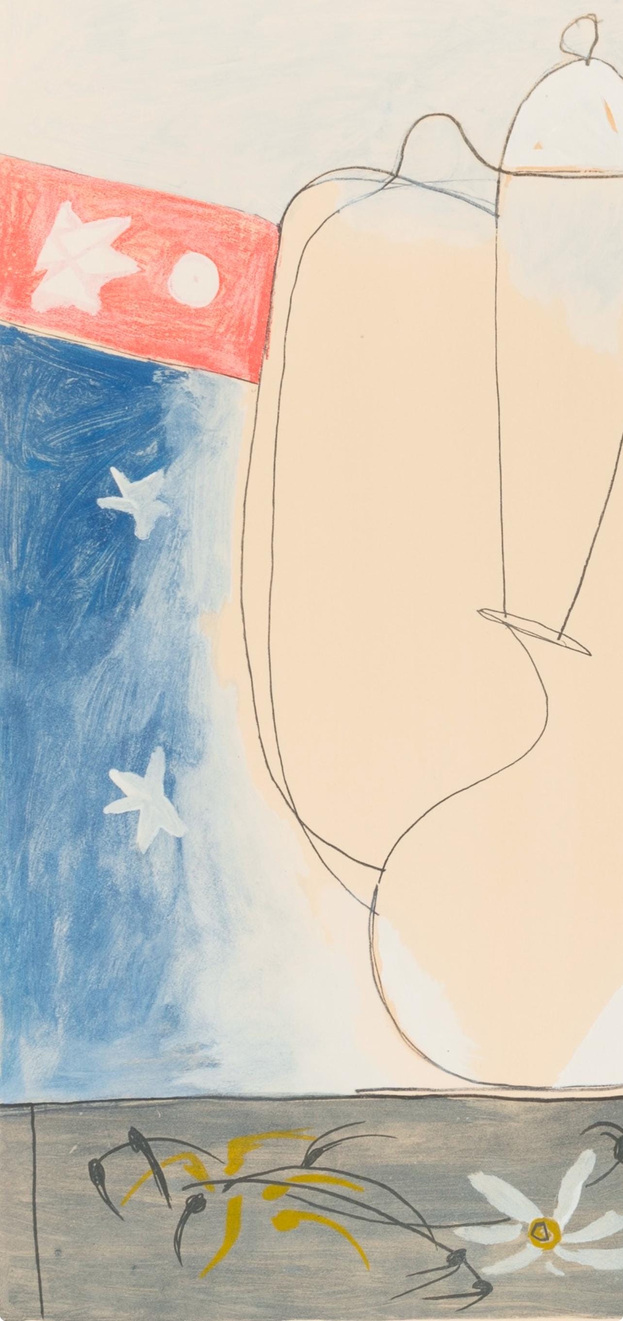 Pablo Picasso, Composition, Faunes et Flore d'Antibes, Limited Edition Lithograph