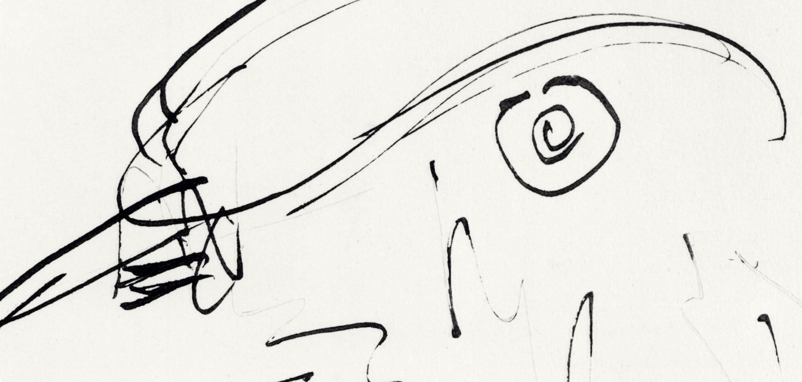 Pablo Picasso, Tête d'aigle (Cramer No. 84), 40 dessins de Picasso en marge du Buffon, Limited Edition Lithograph