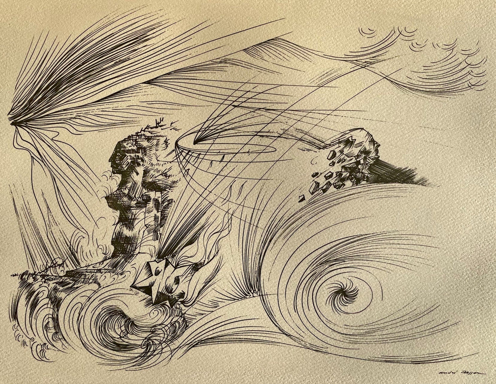 André Masson, Dessin pour la mythologie de l'être, Masson Dessins, Limited Edition Lithograph