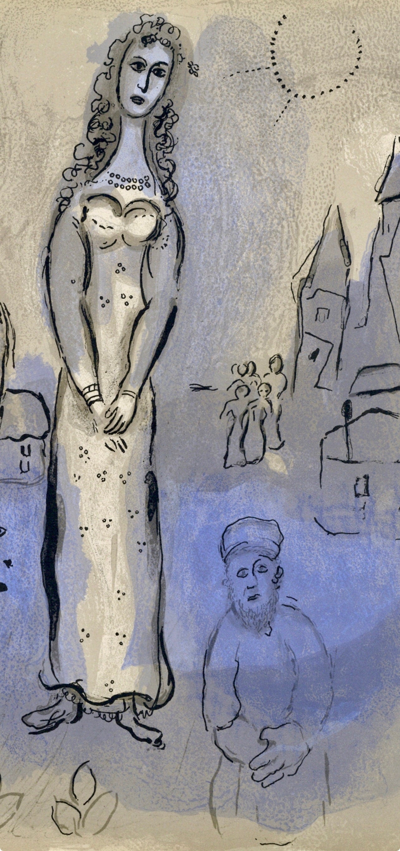 Marc Chagall, Esther (Mourlot 117-46; Cramer 25), Drawings from the Bible by Marc Chagall, Verve: Revue, Limited Edition Lithograph