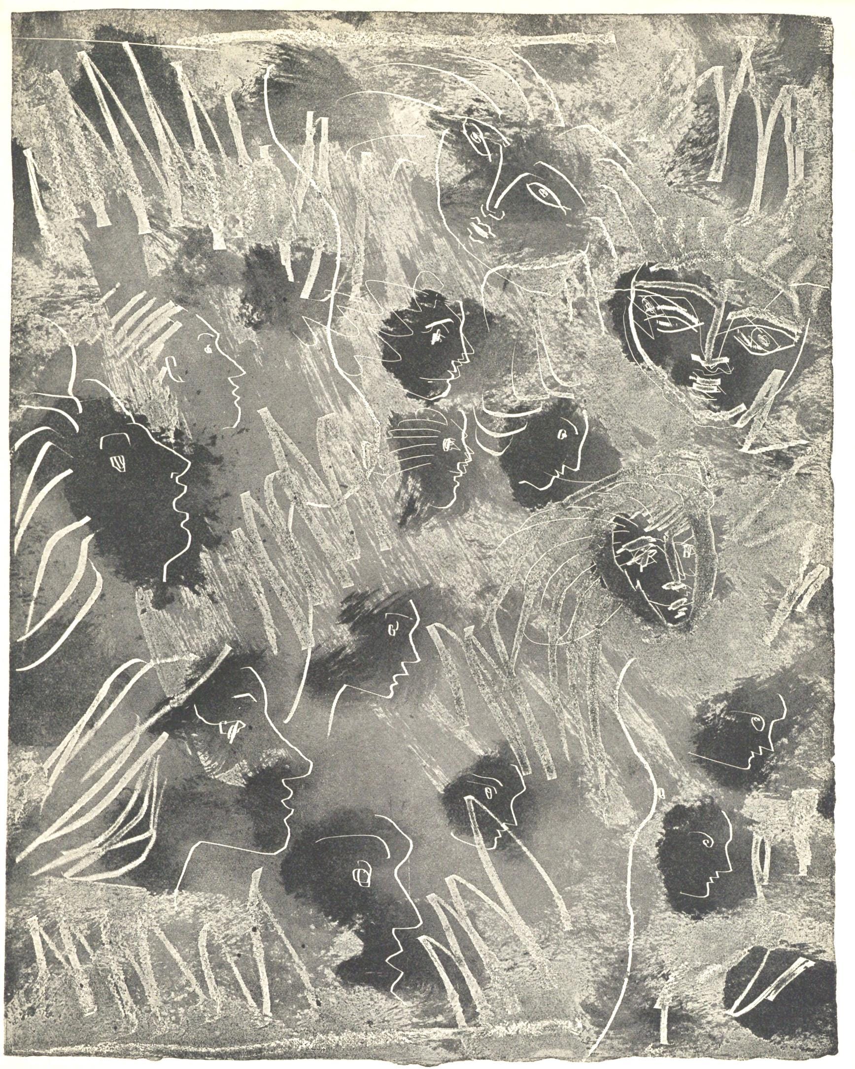 Pablo Picasso, Visages (Bloch 361a-e; Baer 683-688; Cramer 38), La Chèvre-Feuille, Limited Edition Engraving and Zincograph
