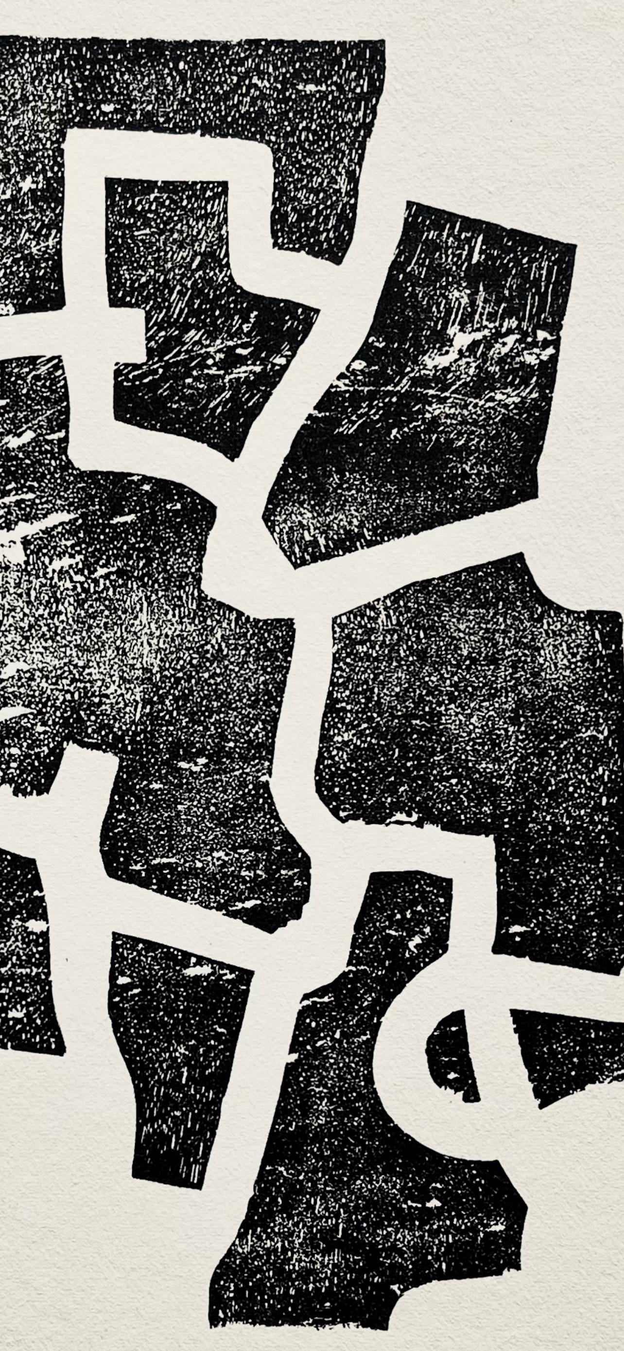 Eduardo Chillida, Composition, Derrière le miroir, Limited Edition Woodcut