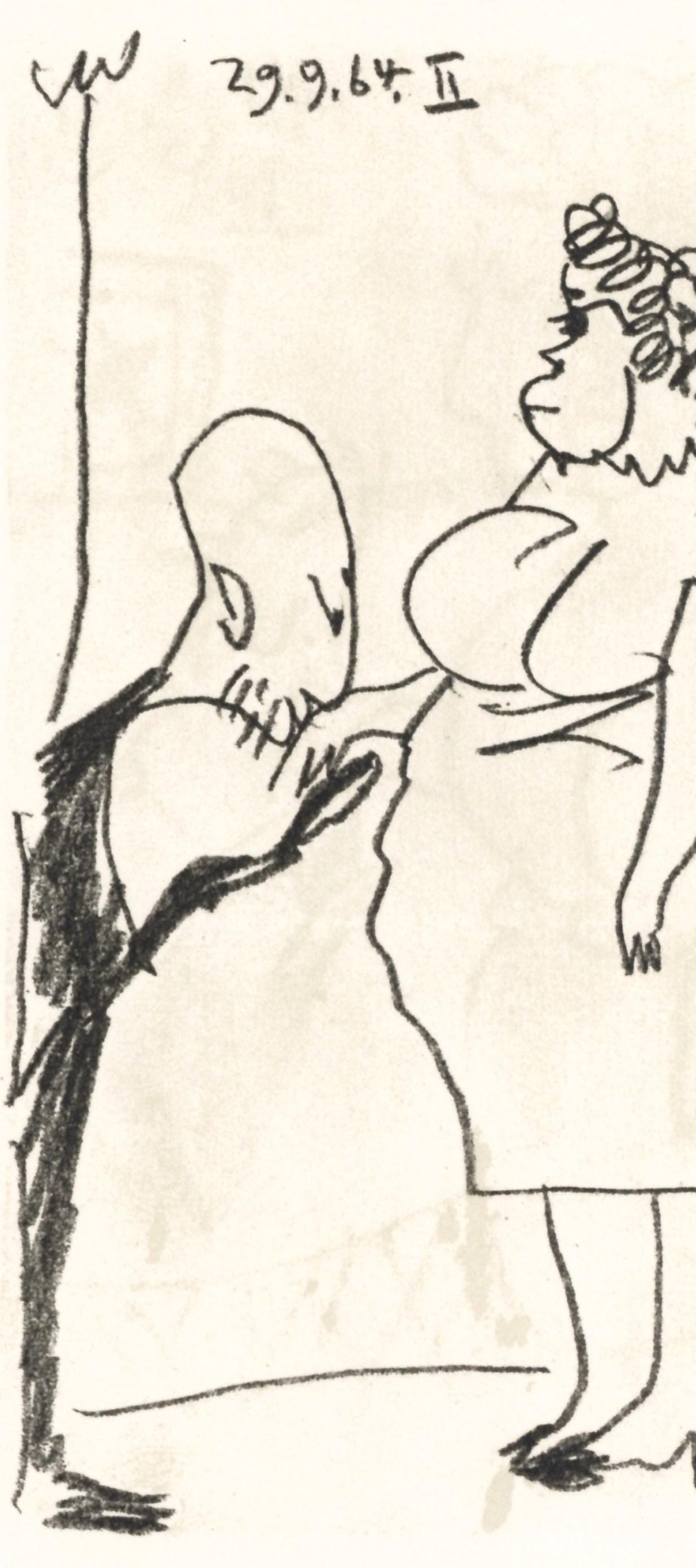 Pablo Picasso, Composition, Le Goût du Bonheur (Cramer 148; Bloch 2013), Limited Edition Mixed Media Lithograph