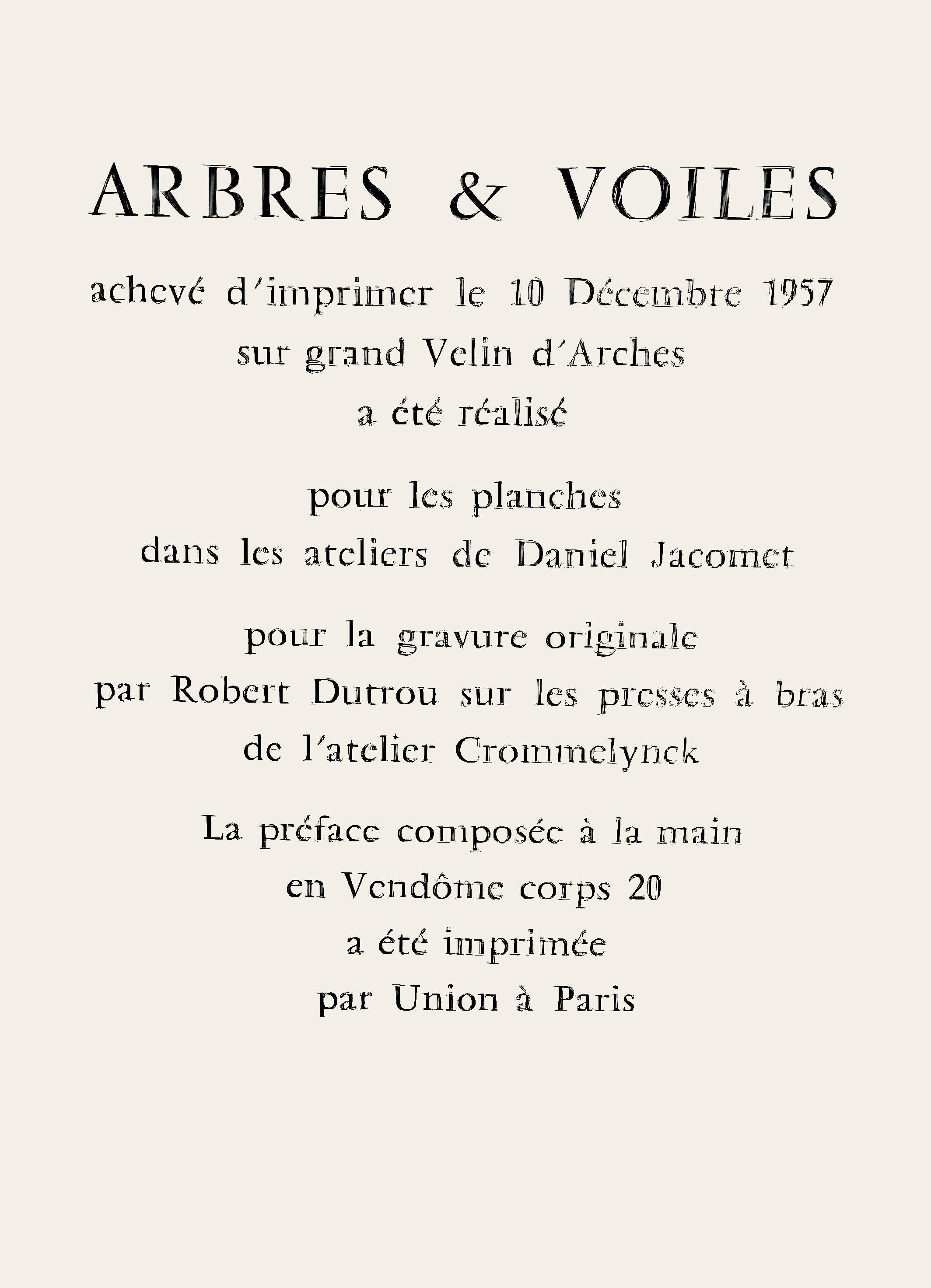 Édouard Pignon, Composition, Arbres et Voiles, Limited Edition Lithograph