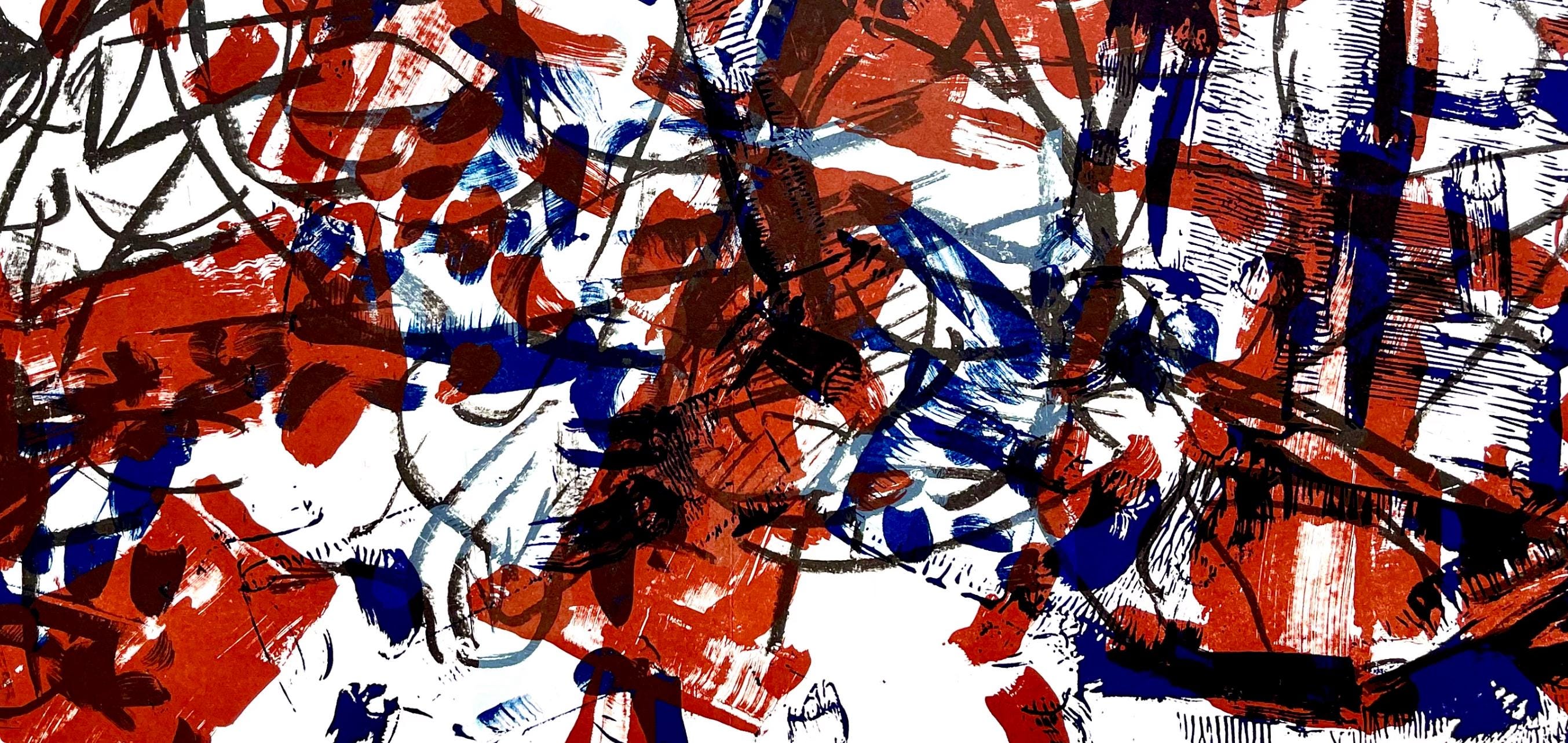 Jean-Paul Riopelle, Composition, Derrière le miroir, Limited Edition Lithograph