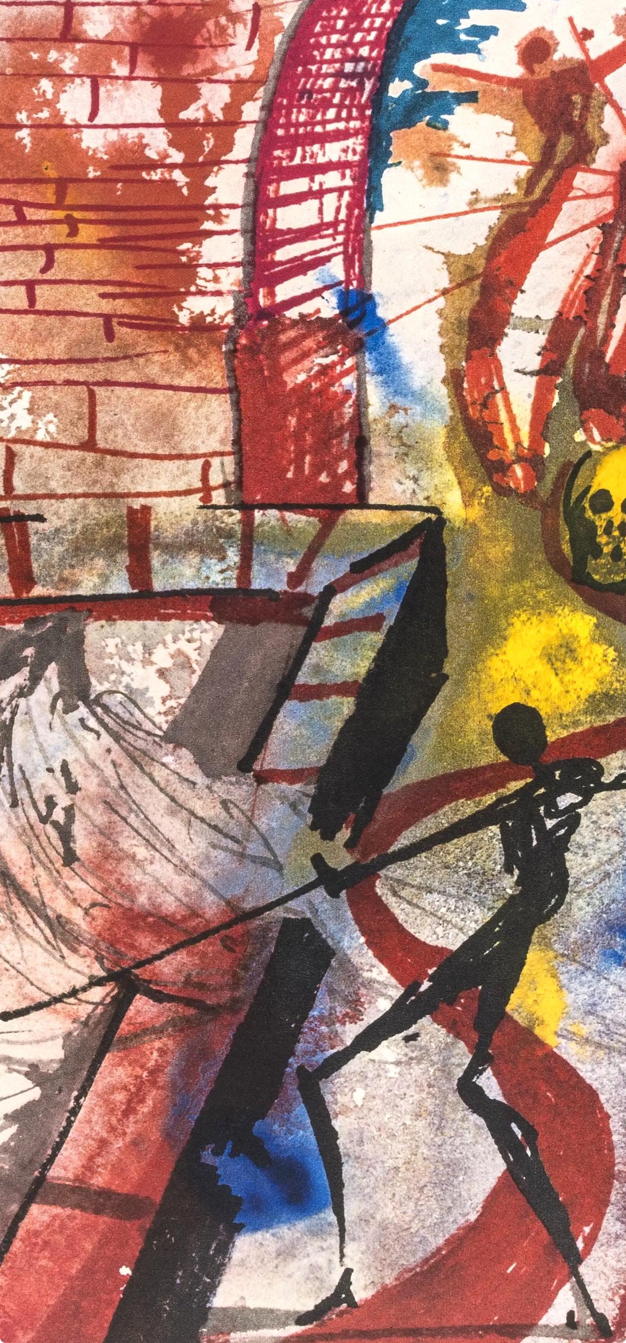 Salvador Dali, Composition (Michler/Löpsinger 1601), Romeo e Giulietta, Limited Edition Lithograph and Silkscreen