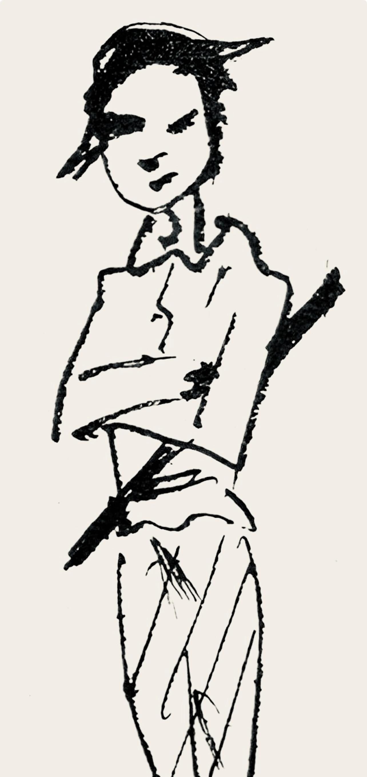 Pablo Picasso, Composition (Hodorisch B2), Le manuscrit trouvé dans un chapeau, Limited Edition Lithograph