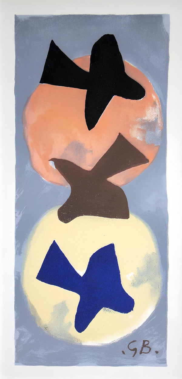 Georges Braque, Soleil et Lune I (Maeght 1034), Derrière le miroir, Limited Edition Lithograph
