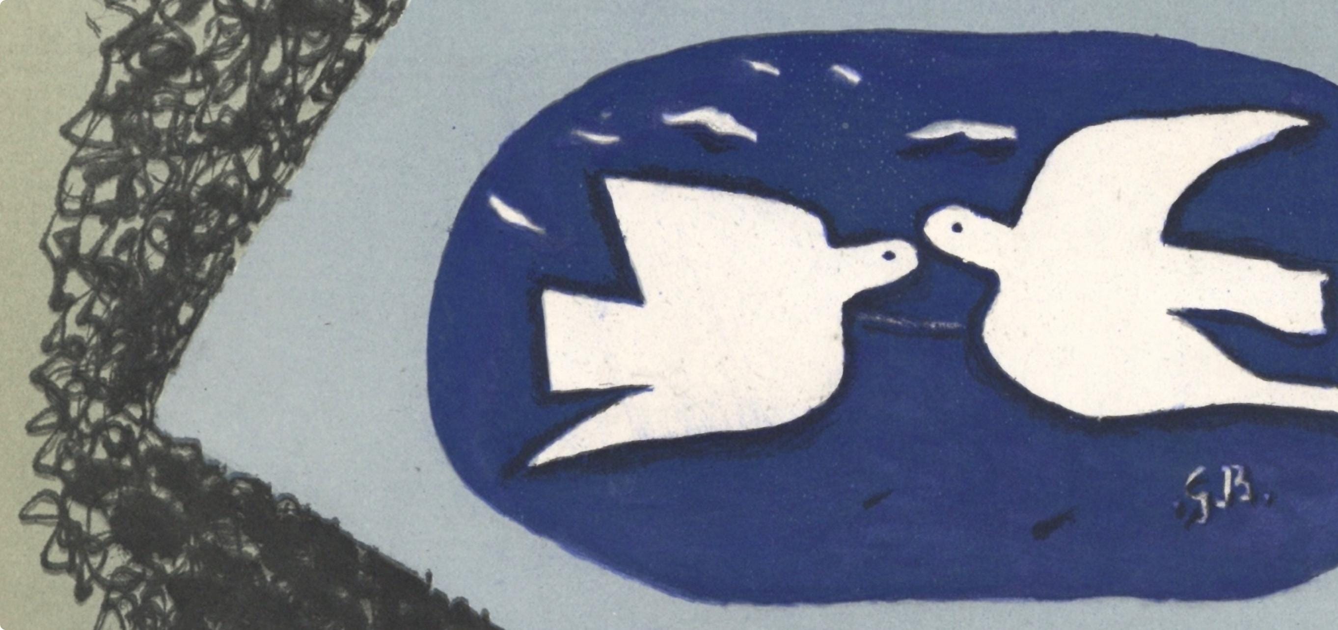 Georges Braque, Composition, Derrière le miroir, Limited Edition Lithograph