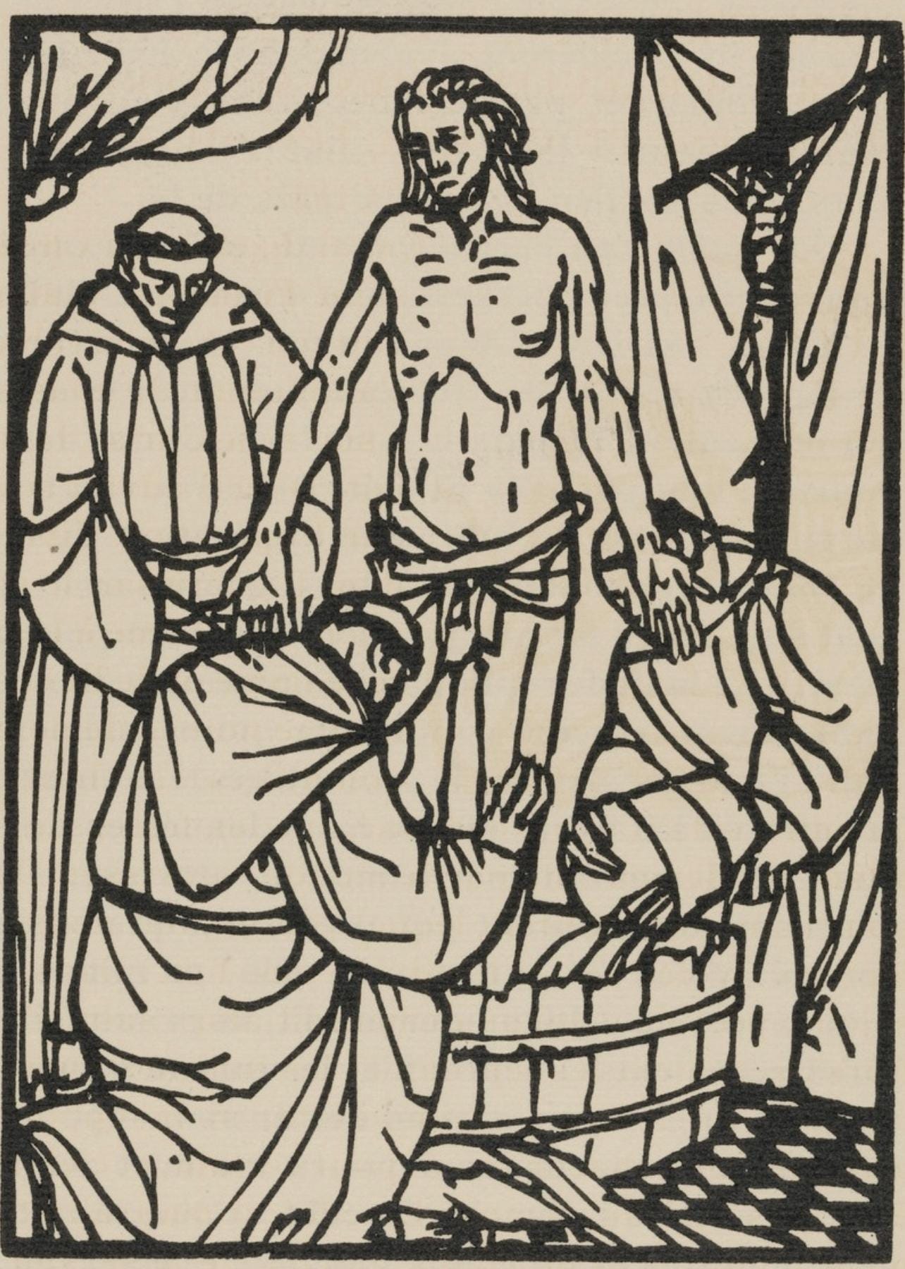 Émile Bernard, Composition (Morane, No. 100), Les Petites Fleurs de St. Françoise, Limited Edition Woodcut