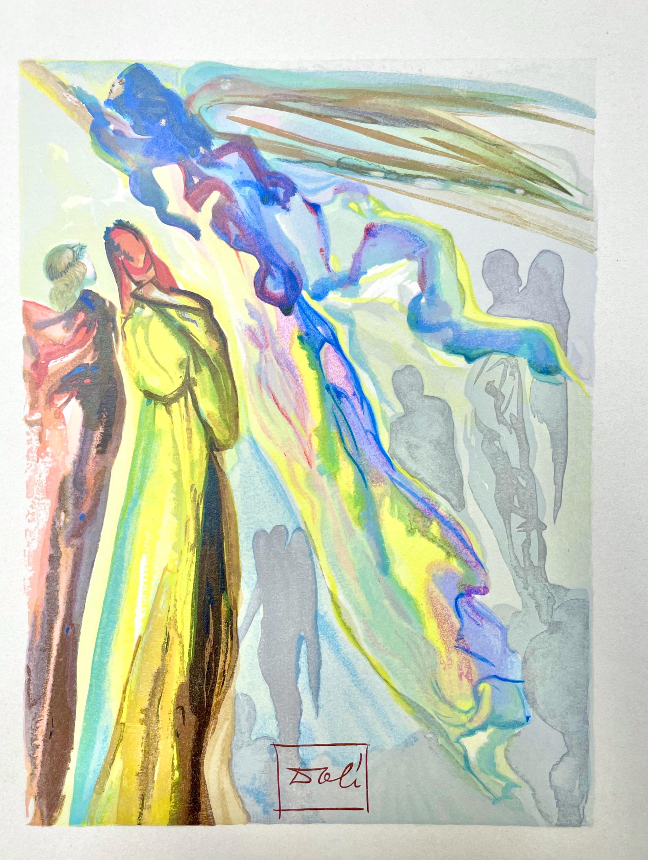 Salvador Dali, Paradies XIVII (Field 189-200; Michler/Löpsinger 1039-1138), Die Göttliche Komödie, Signed, Limited Edition Woodcut