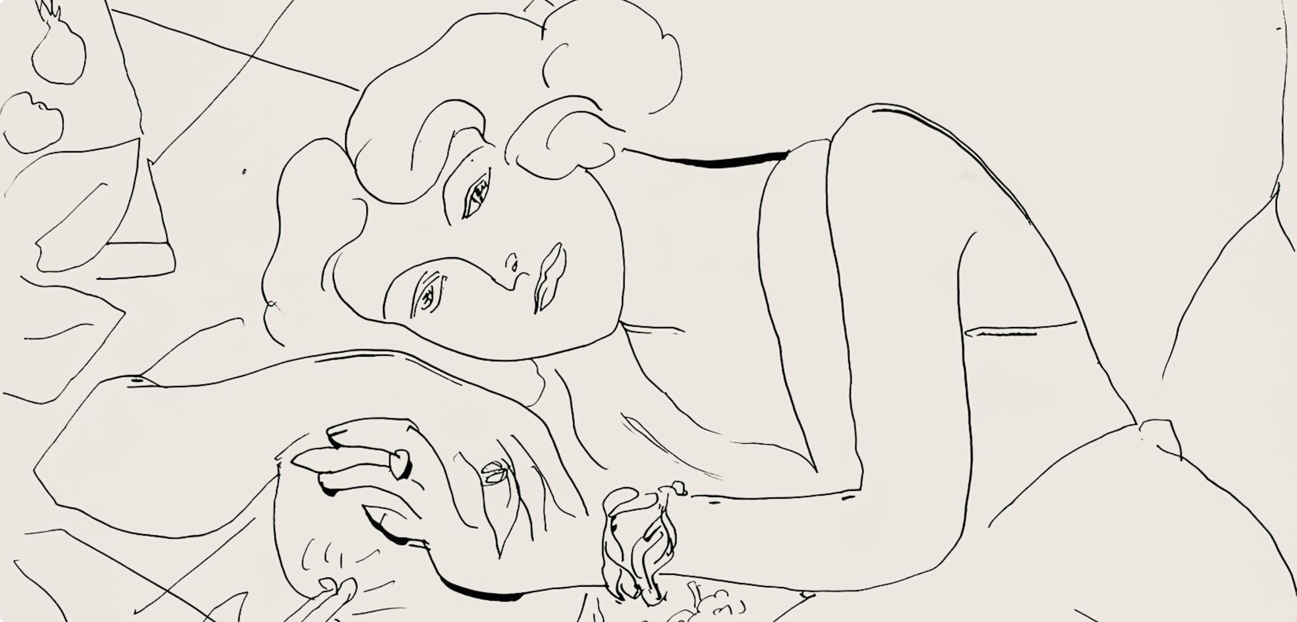 Henri Matisse, Série C, var. 3 (Duthuit 9), Henri Matisse, Dessins, Thèmes et variations, Limited Edition Lithograph