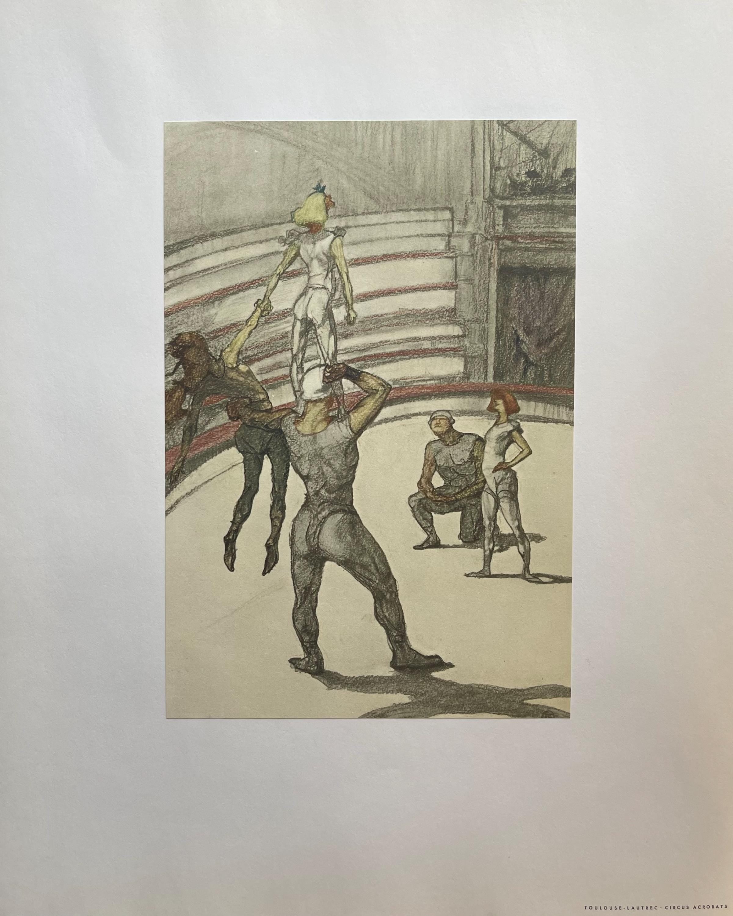 Henri de Toulouse-Lautrec, Circus Acrobats, Henri de Toulouse-Lautrec, At the Circus, Limited Edition Lithograph