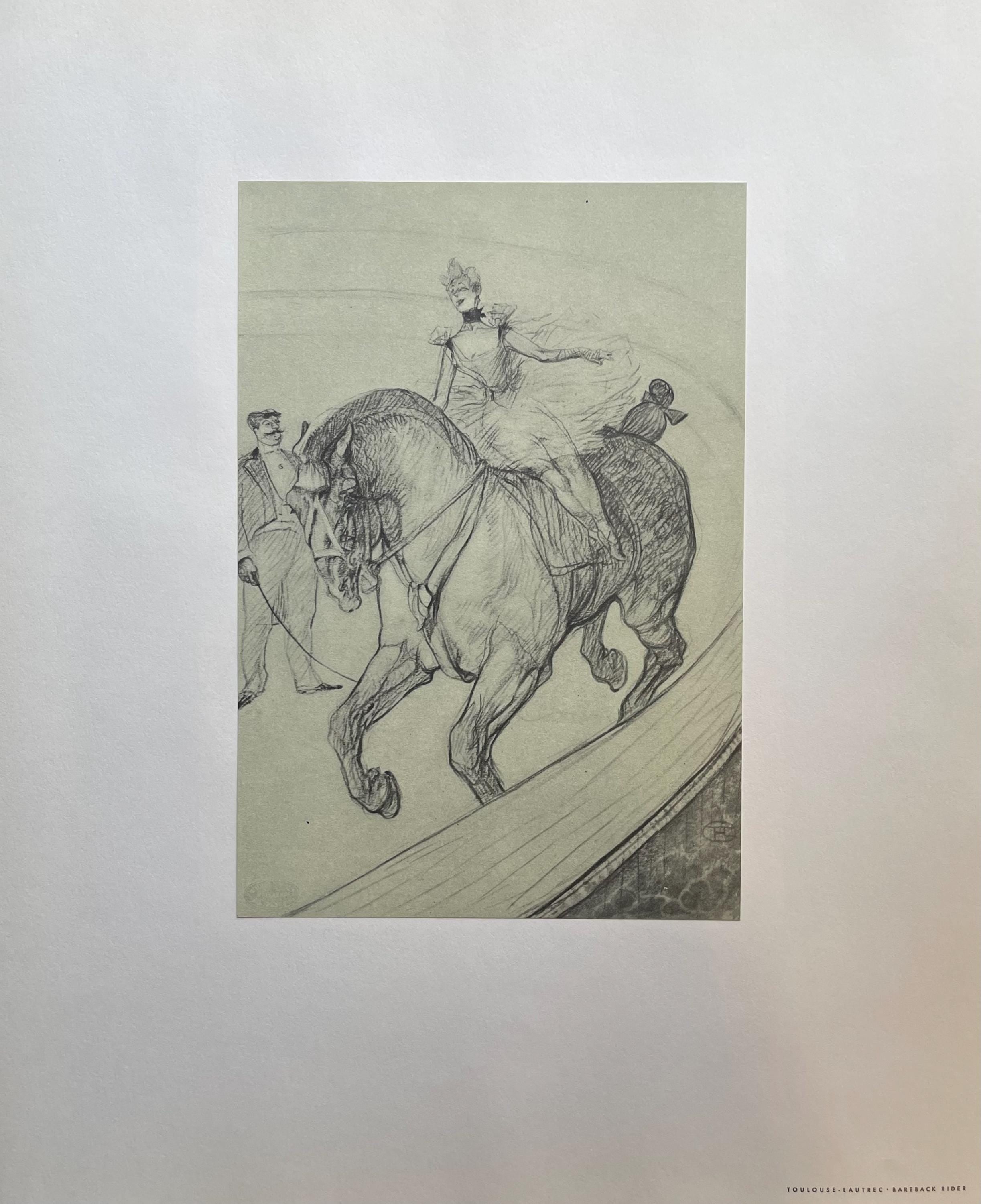 Henri de Toulouse-Lautrec, Bareback Rider, Henri de Toulouse-Lautrec, At the Circus, Limited Edition Lithograph
