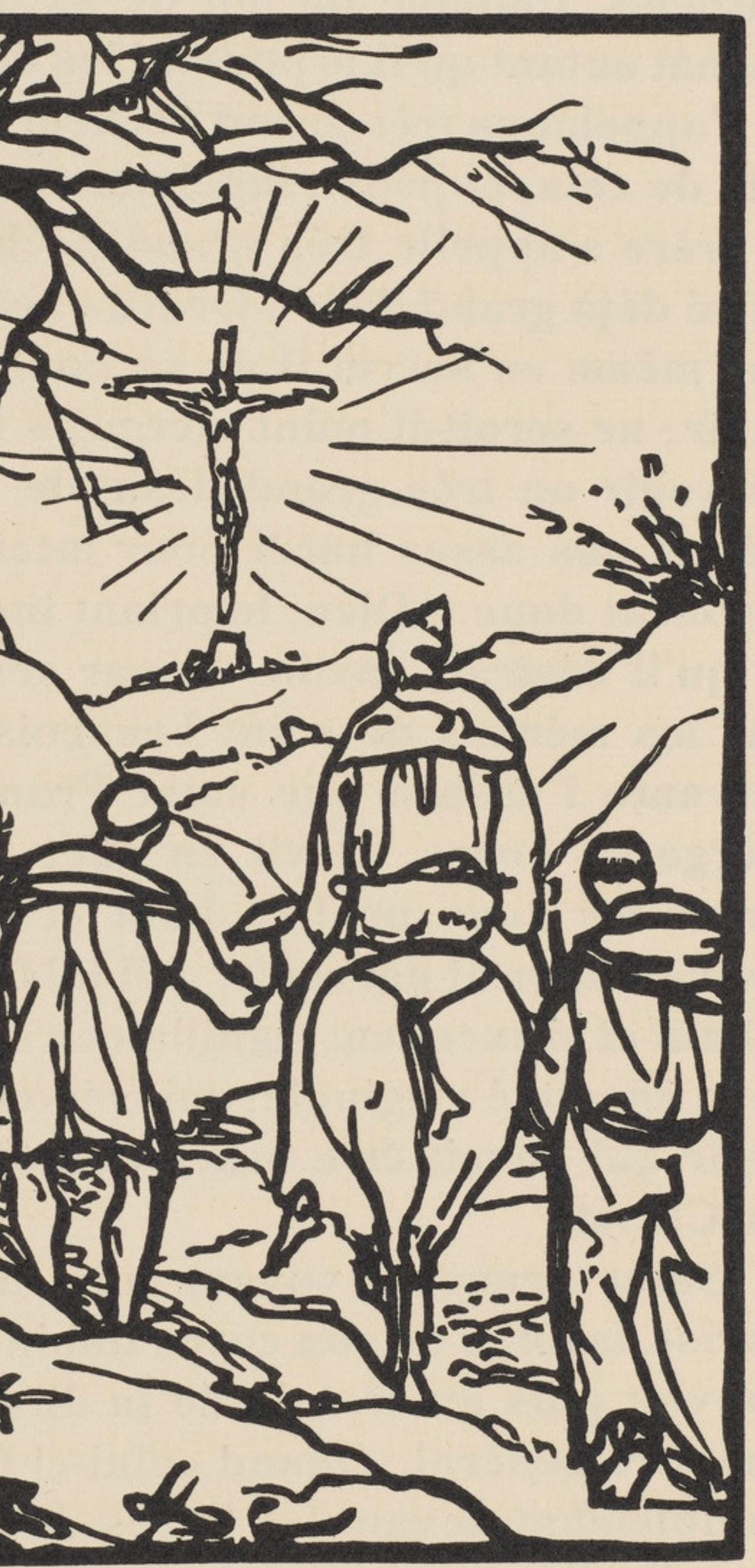Émile Bernard, Composition (Morane, No. 100), Les Petites Fleurs de St. Françoise, Limited Edition Woodcut