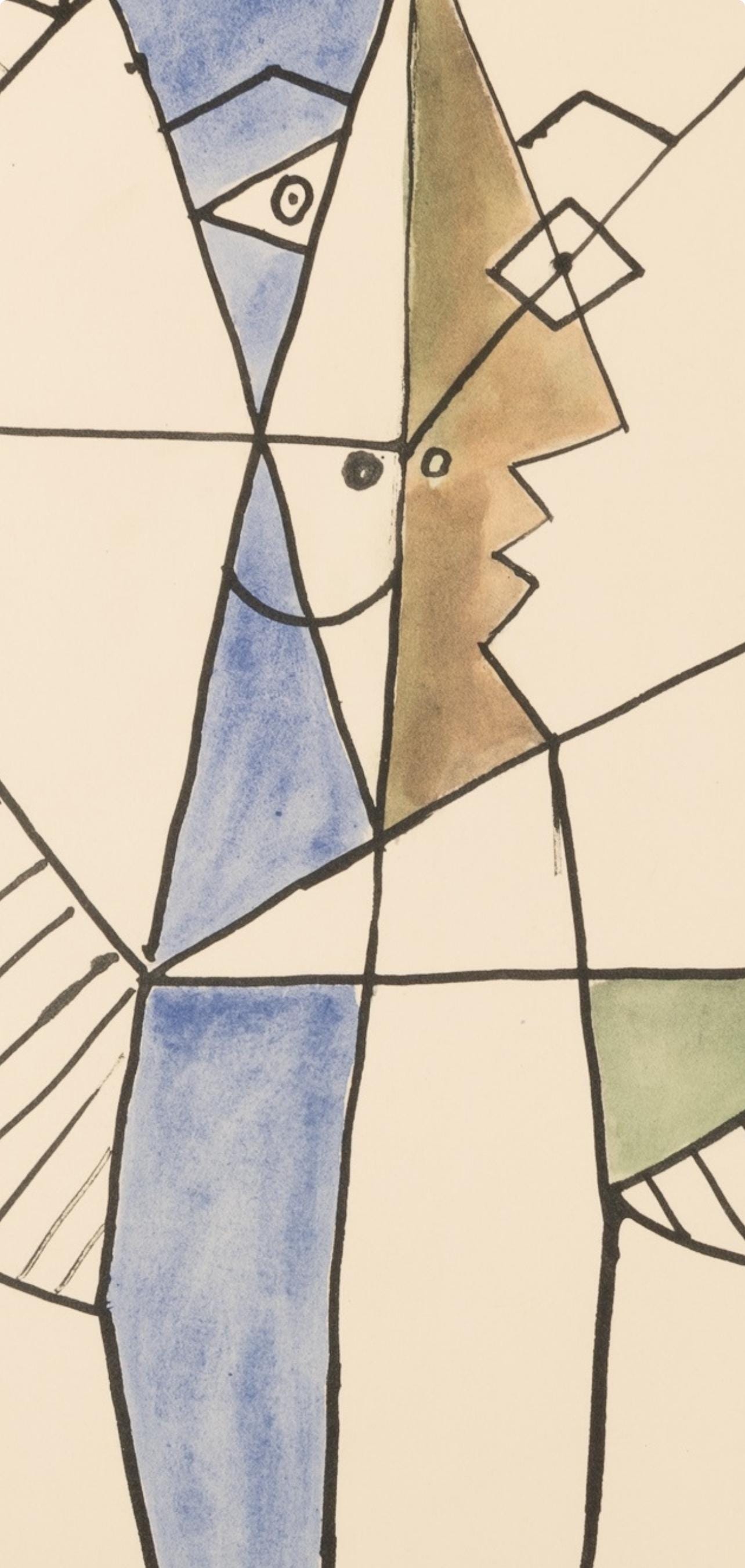 Pablo Picasso, Composition, Faunes et Flore d'Antibes, Limited Edition Lithograph