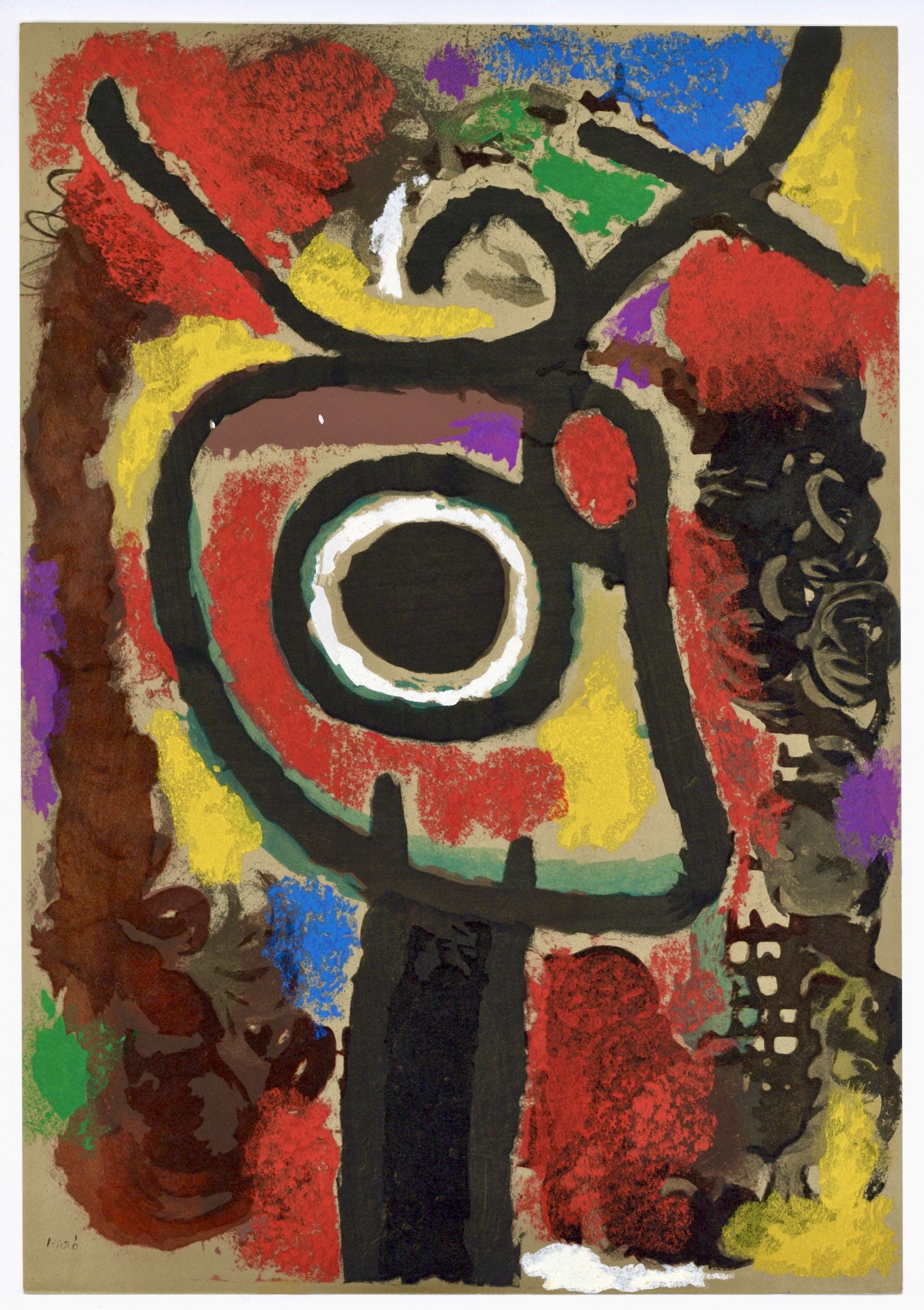Joan Miró, Composition (Cramer 103; Mourlot 382-383), Miró Cartones 1956-1965, Limited Edition Lithograph