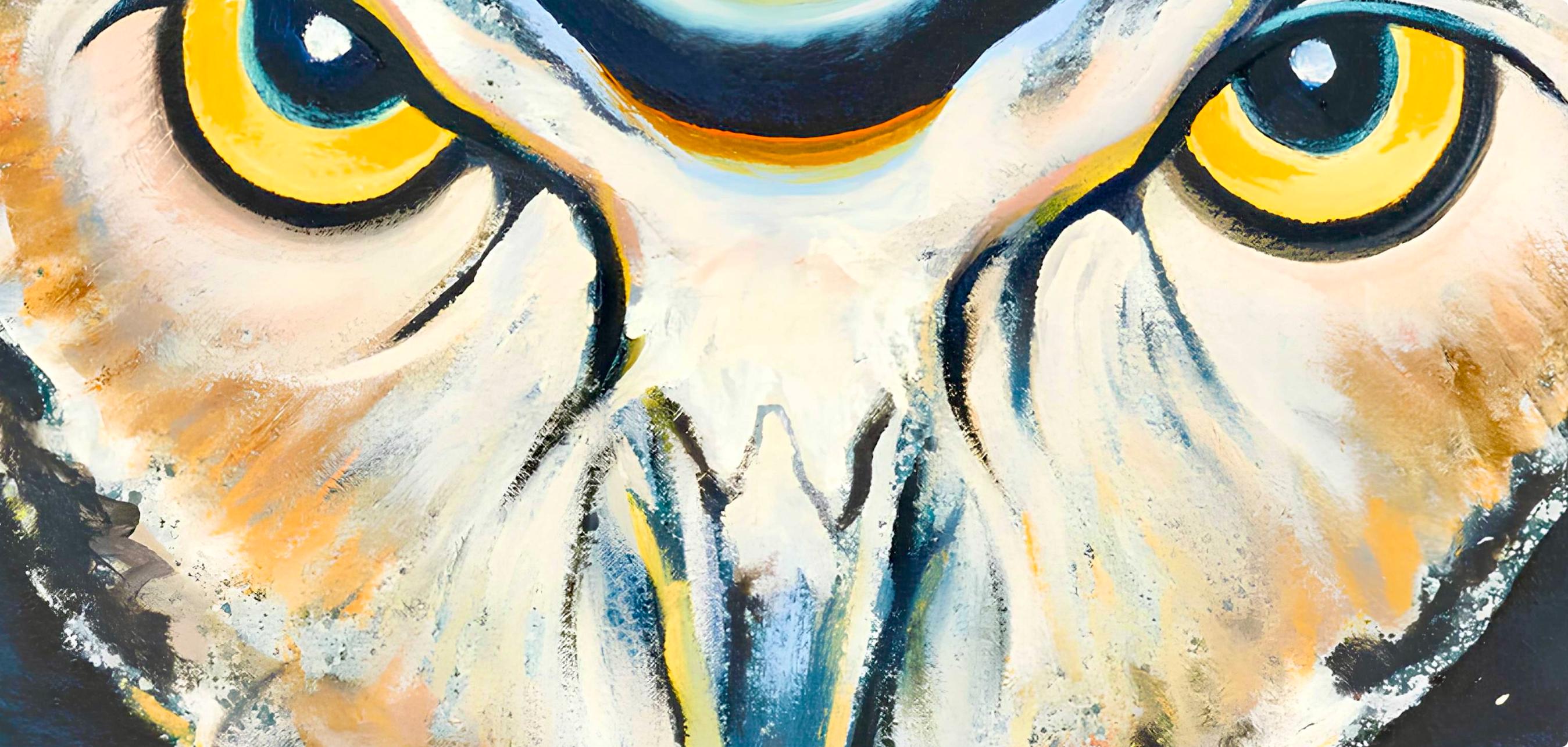 Lowell Nesbitt, Impossible Series (Owl), Original Painting